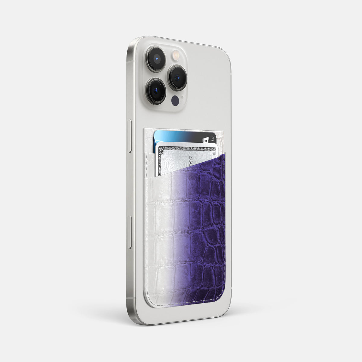 Purple iPhone 16 Pro Max Wallet Himalayan Crocodile -2 | Purple