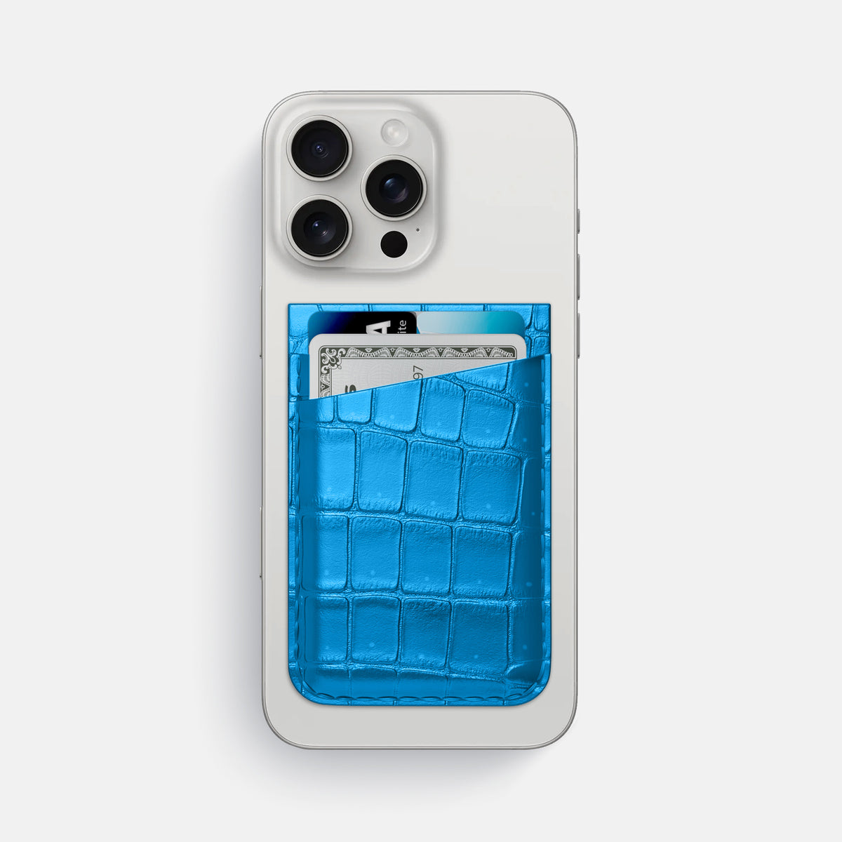 Blue-Lagoon iPhone 16 Pro Max Magsafe Wallet Porosus Crocodile -1 | Blue-Lagoon