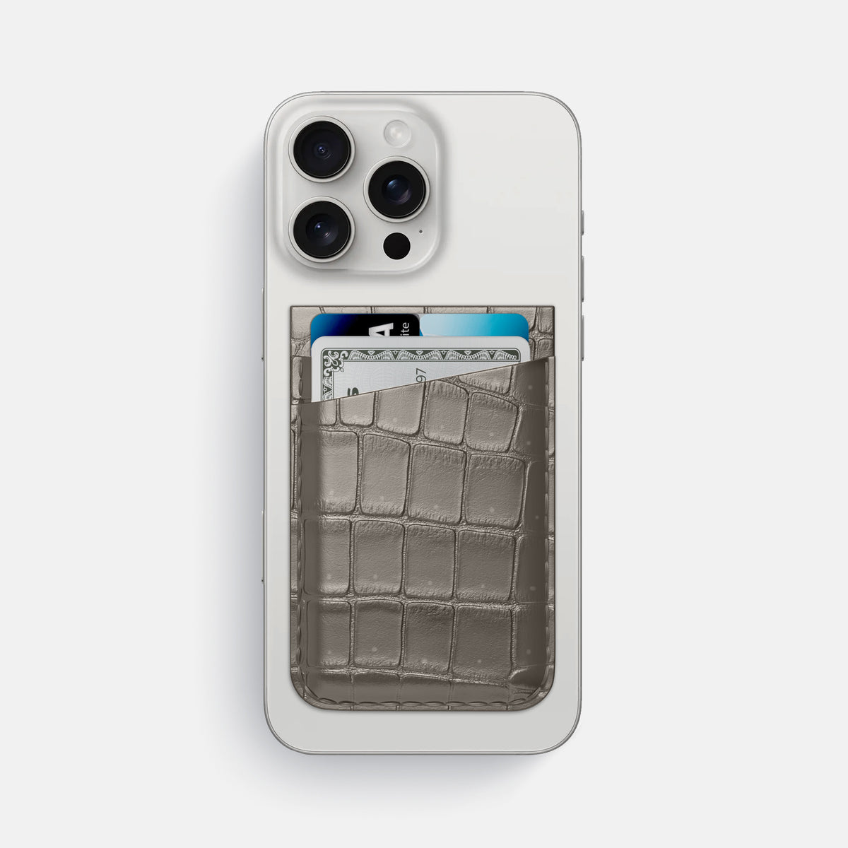 Lava-Stone iPhone 16 Pro Max Magsafe Wallet Porosus Crocodile -1 | Lava-Stone