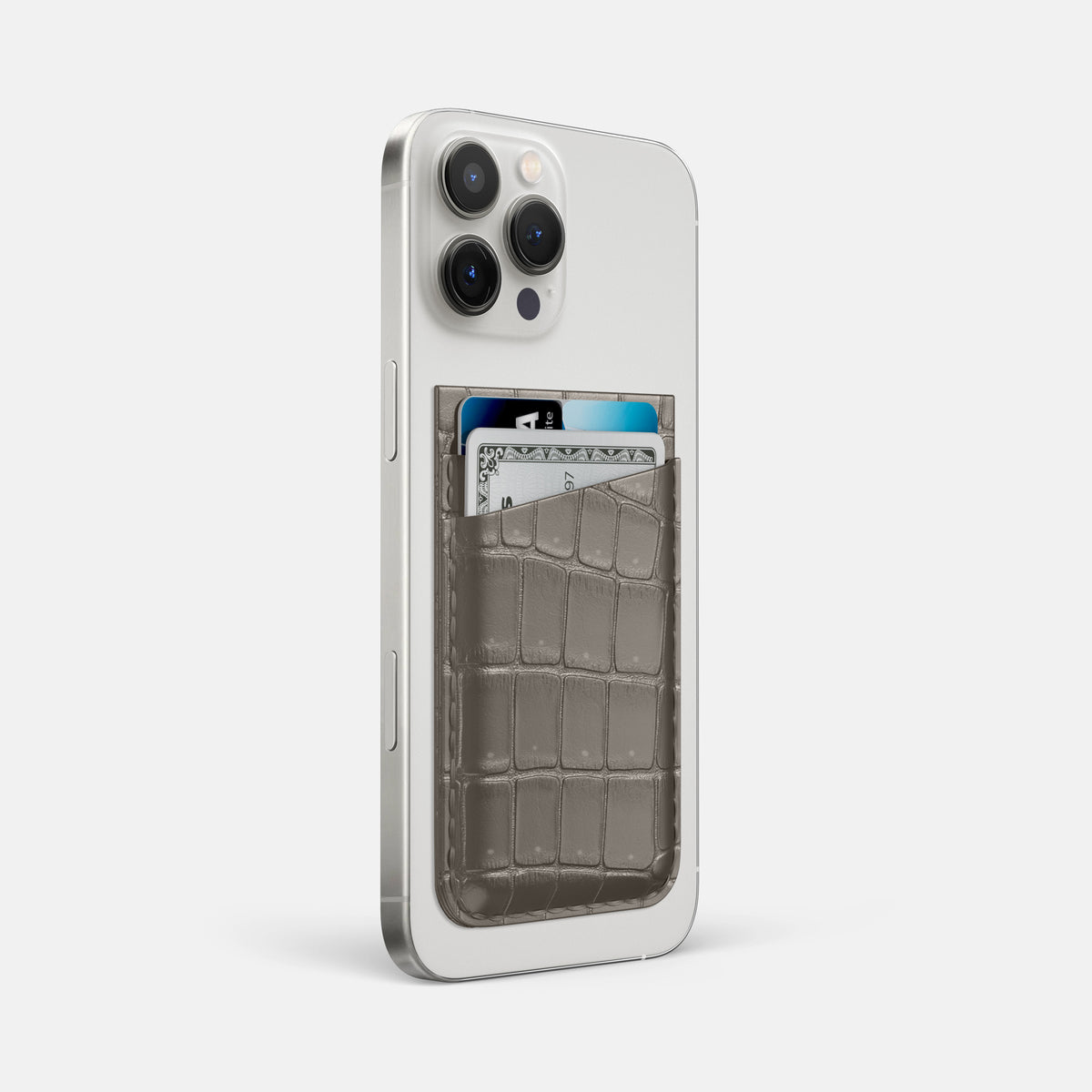Lava-Stone iPhone 16 Pro Max Magsafe Wallet Porosus Crocodile -2 | Lava-Stone