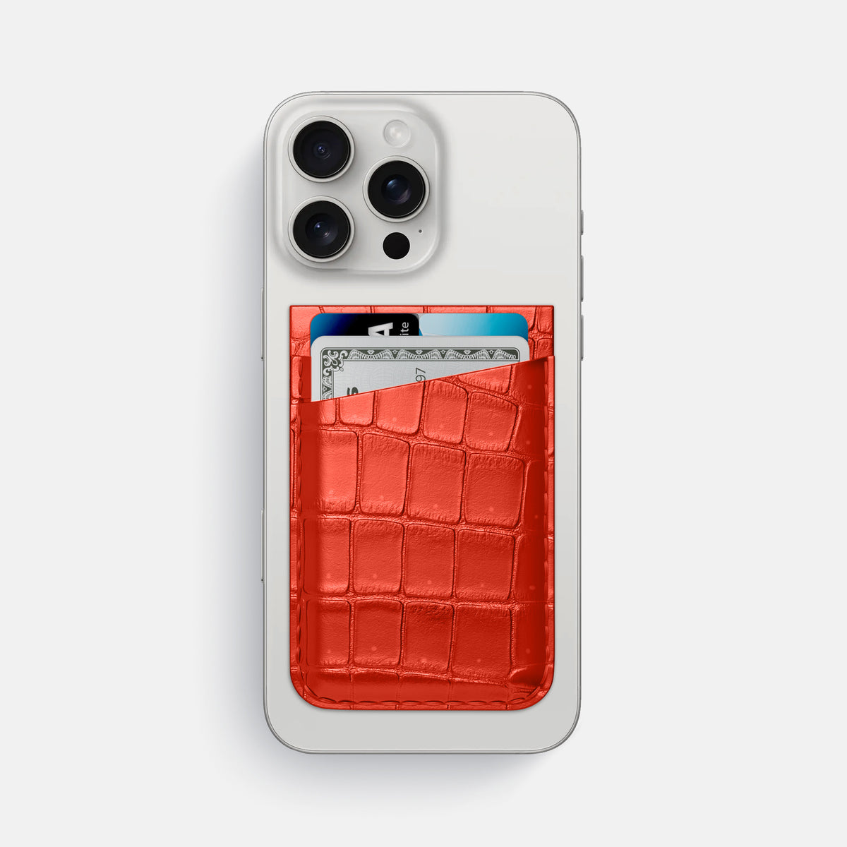 Rust iPhone 16 Pro Max Magsafe Wallet Porosus Crocodile -1 | Rust
