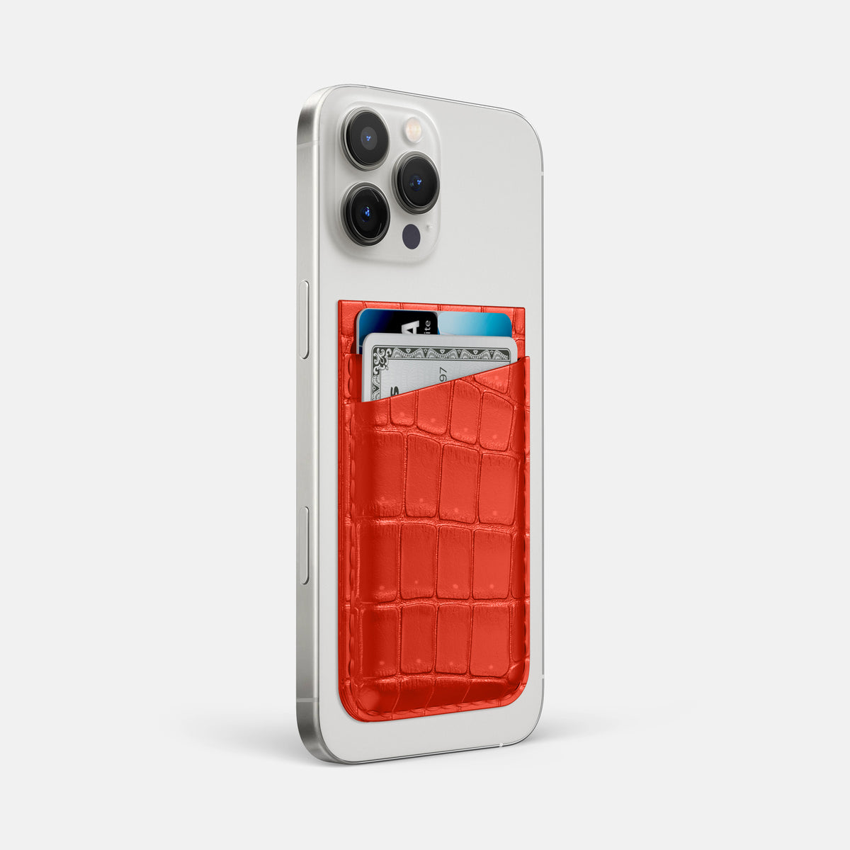 Rust iPhone 16 Pro Max Magsafe Wallet Porosus Crocodile -2 | Rust