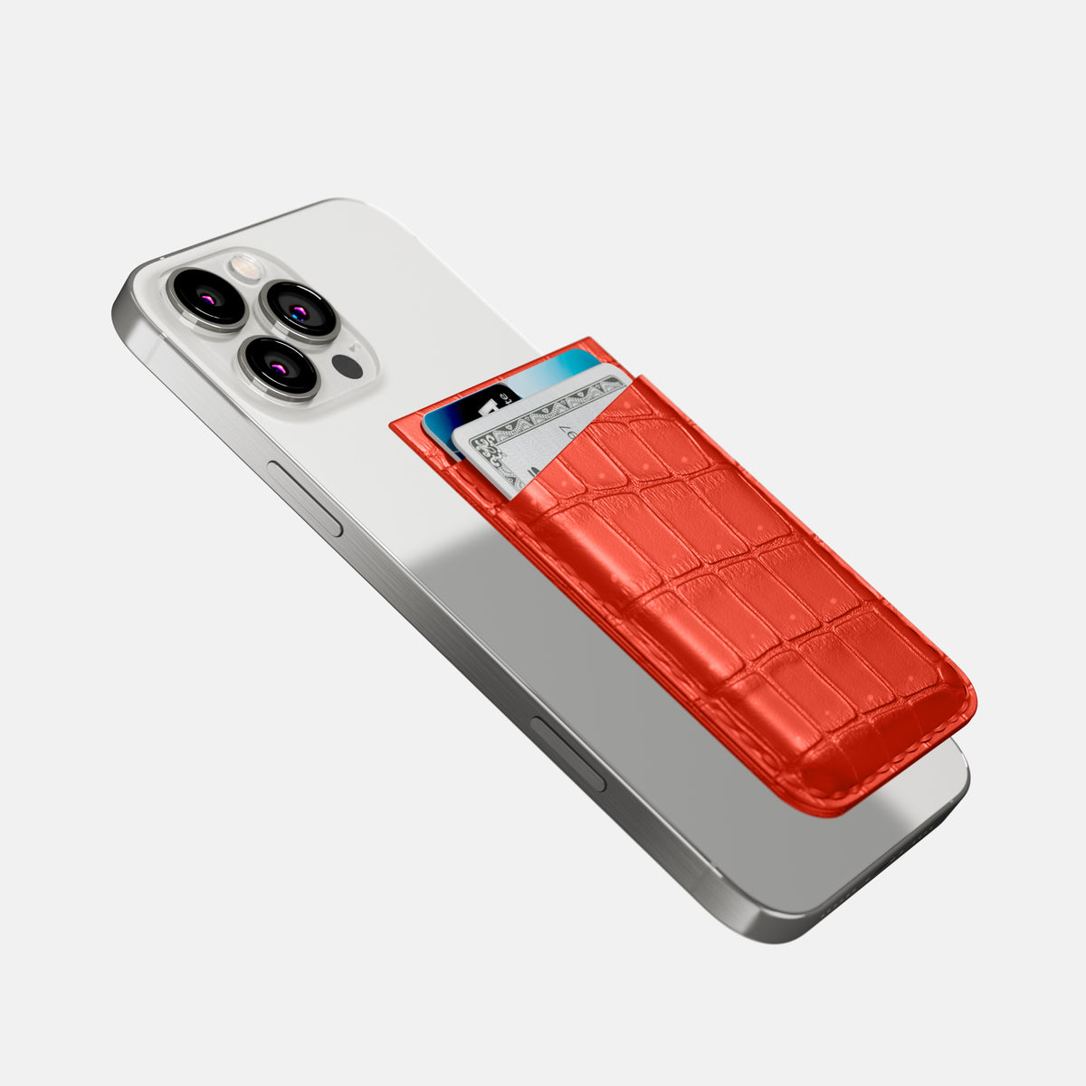 Rust iPhone 16 Pro Max Magsafe Wallet Porosus Crocodile -4 | Rust