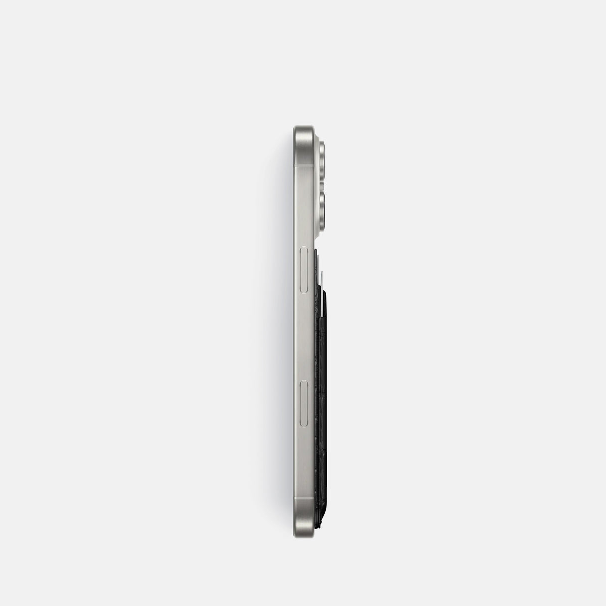 Black iPhone 16 Pro Magsafe Wallet Porosus Crocodile -3 | Black