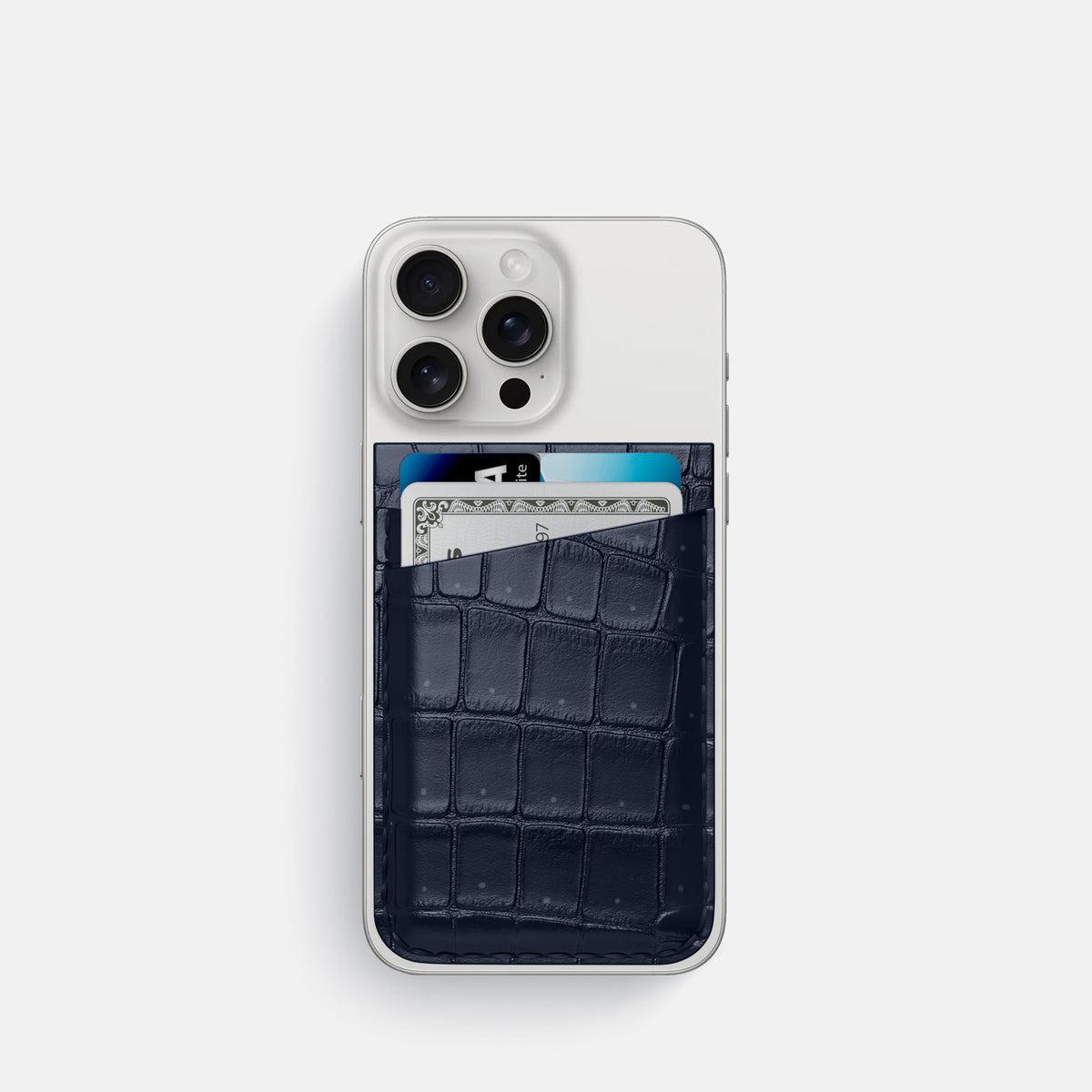 Deep Blue Sea iPhone 16 Pro Magsafe Wallet Porosus Crocodile -1 | Deep-Blue-Sea