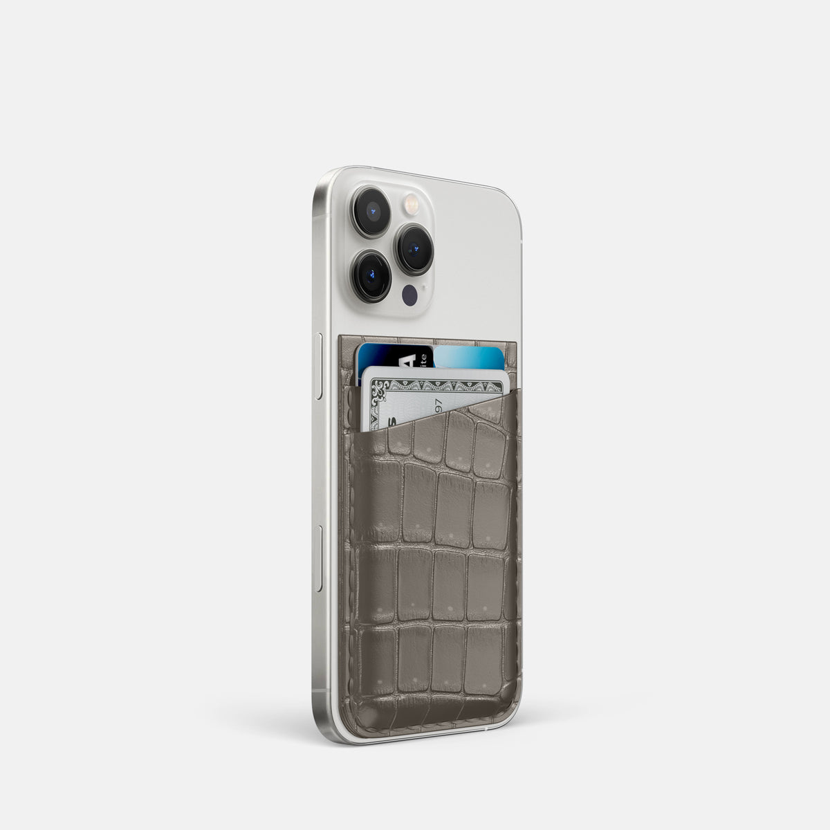 Lava-Stone iPhone 16 Pro Magsafe Wallet Porosus Crocodile -2 | Lava-Stone