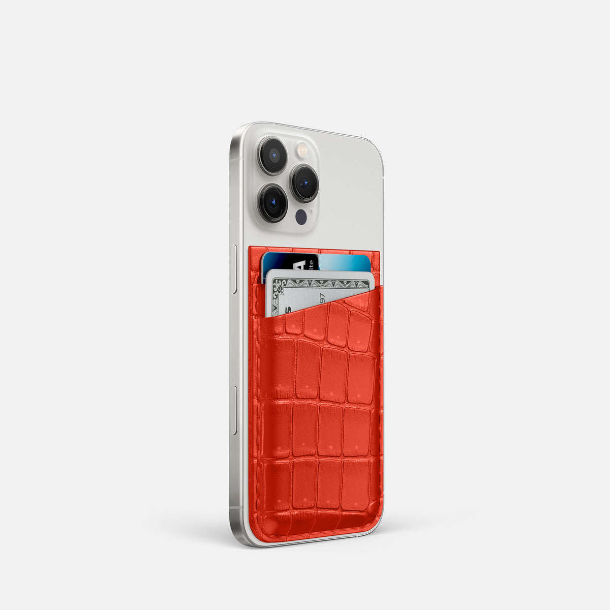 Rust iPhone 16 Pro Magsafe Wallet Porosus Crocodile -2 | Rust