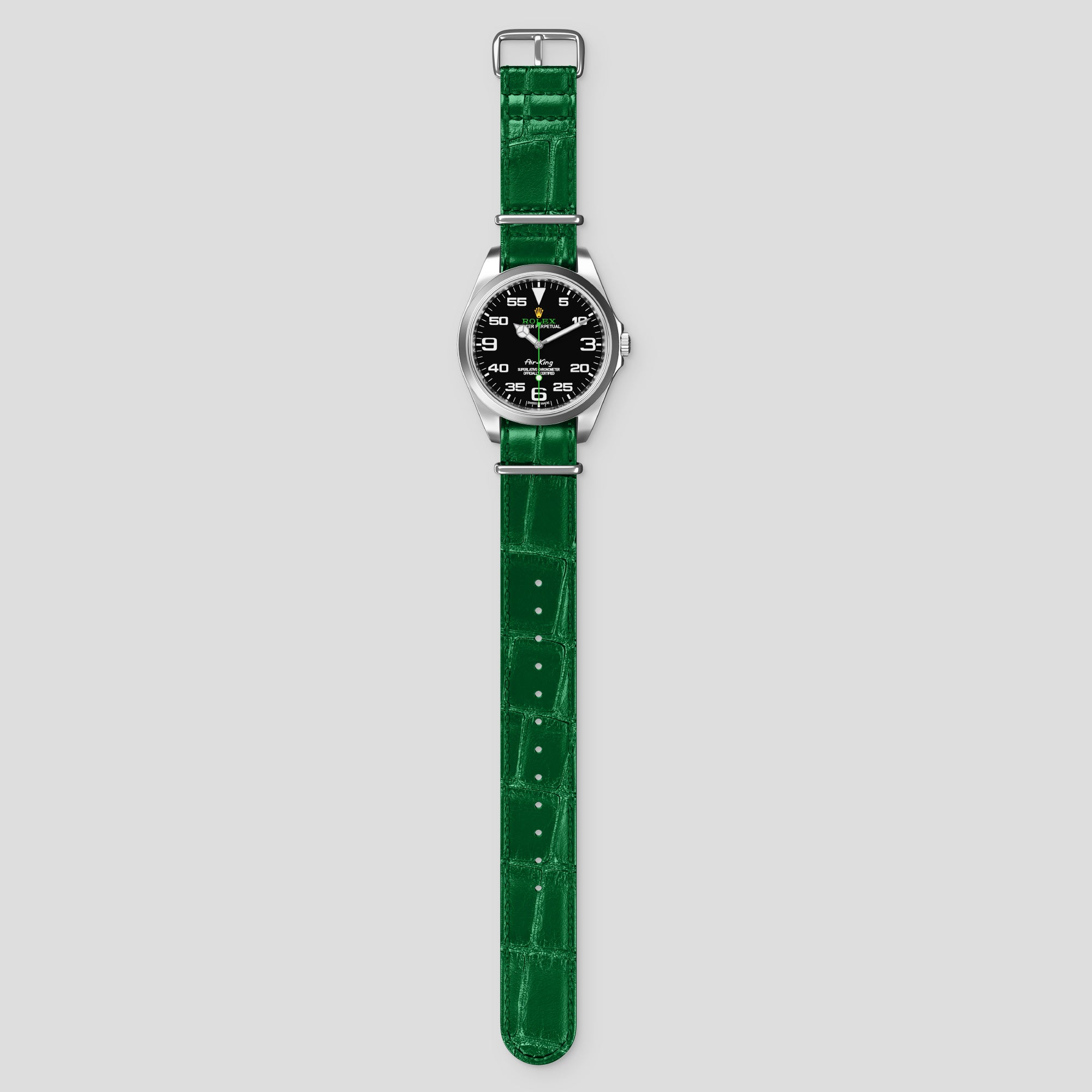 NATO Strap For Rolex Air-King In Alligator – Labodet
