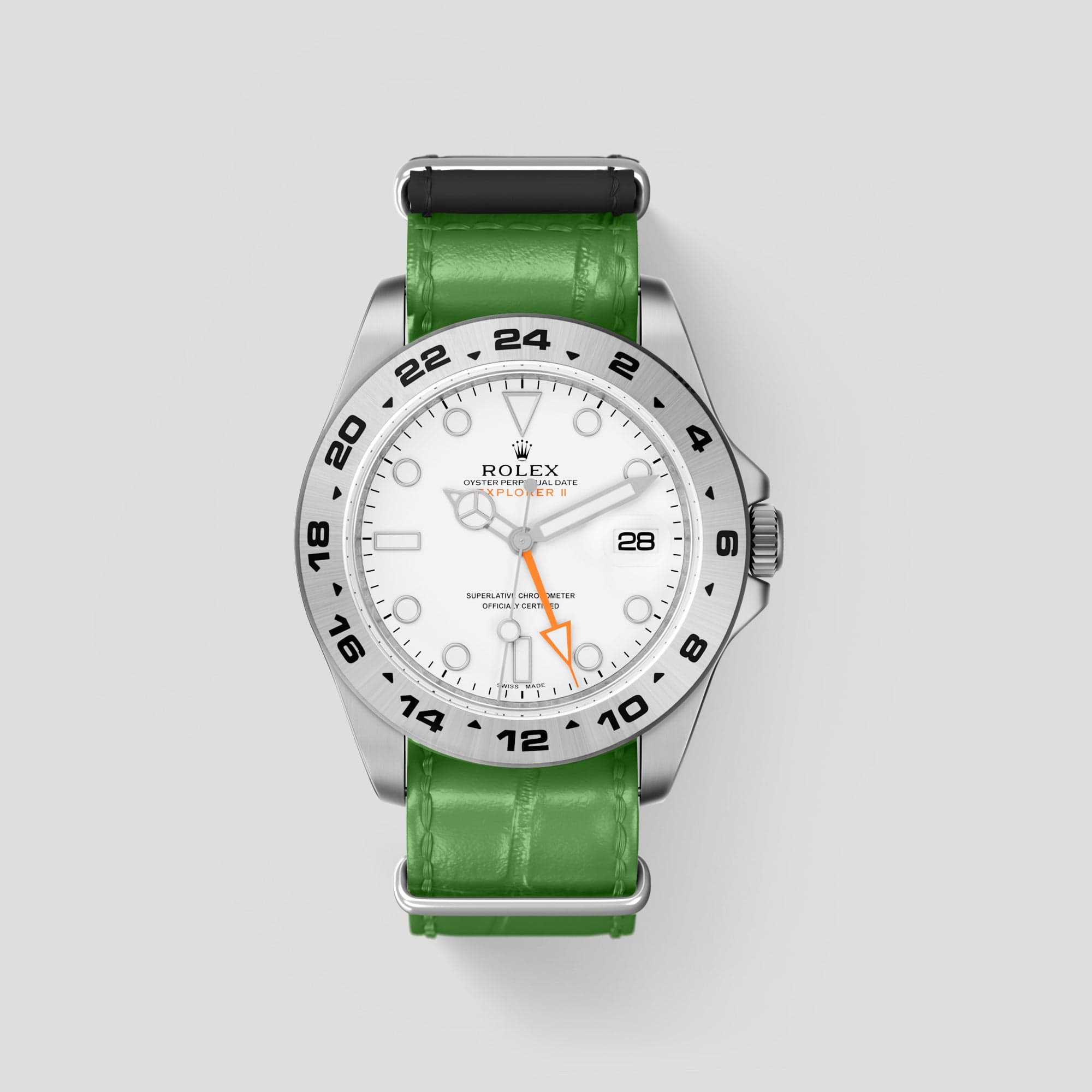 NATO Strap Alligator For Rolex Explorer II 42mm – Labodet