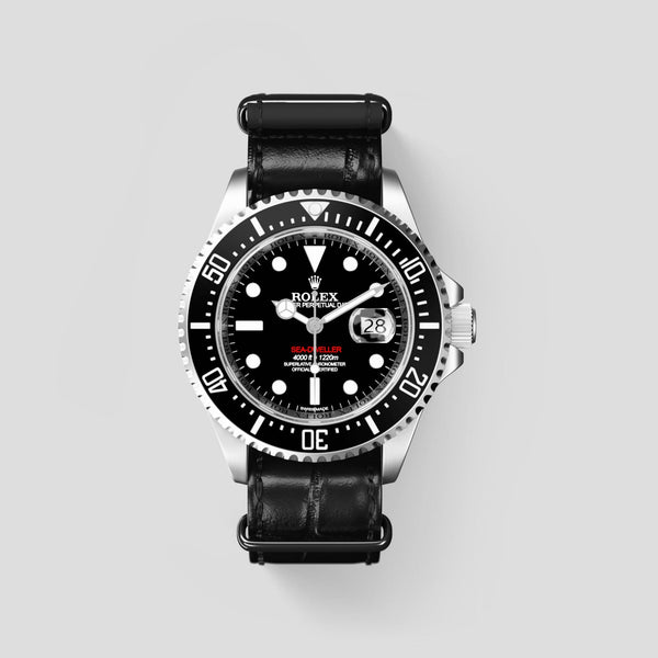 NATO Strap For Rolex Sea-Dweller 43mm In Alligator