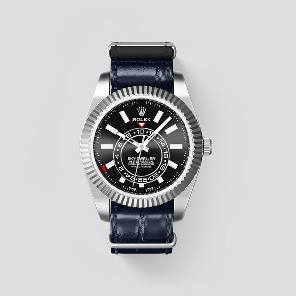 NATO Strap For Rolex Sky-Dweller In Alligator