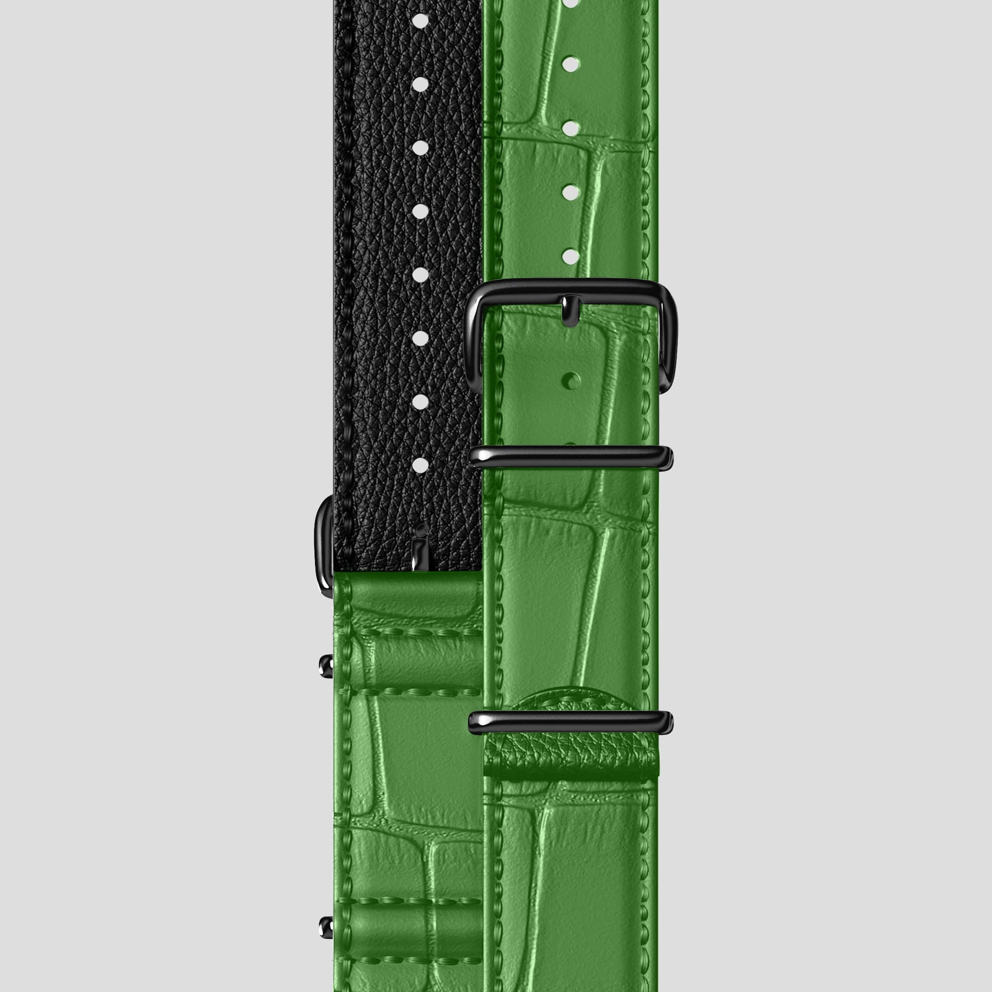 RUBBER STRAP FOR ROLEX SUBMARINER - FOREST GREEN