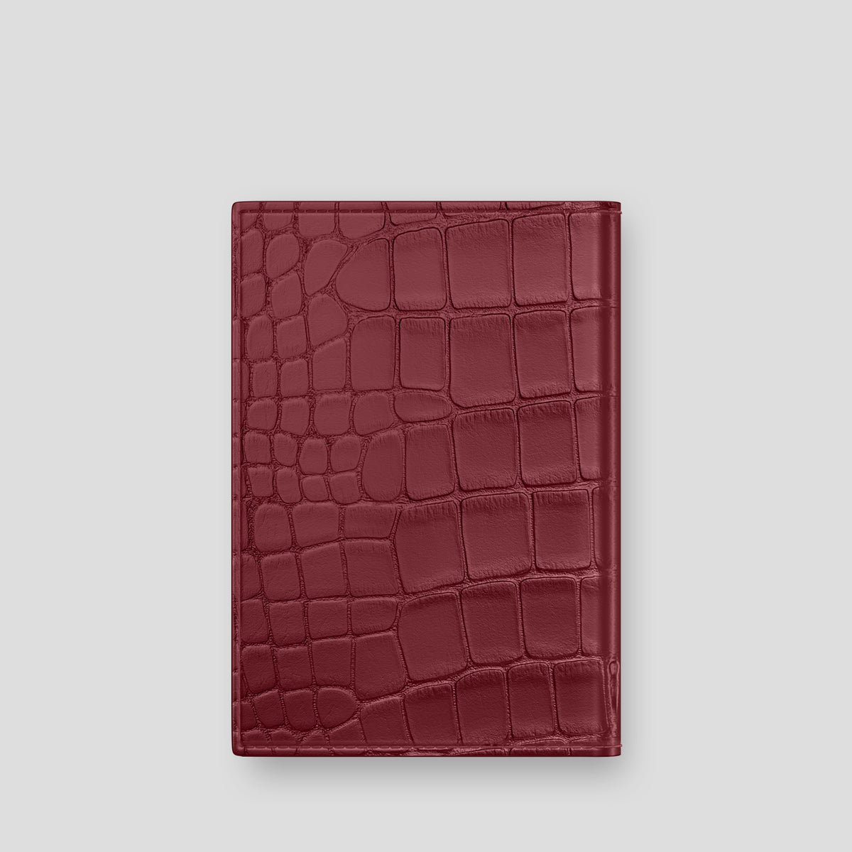 Burgundy Passport Cover Alligator -3 | Burgundy