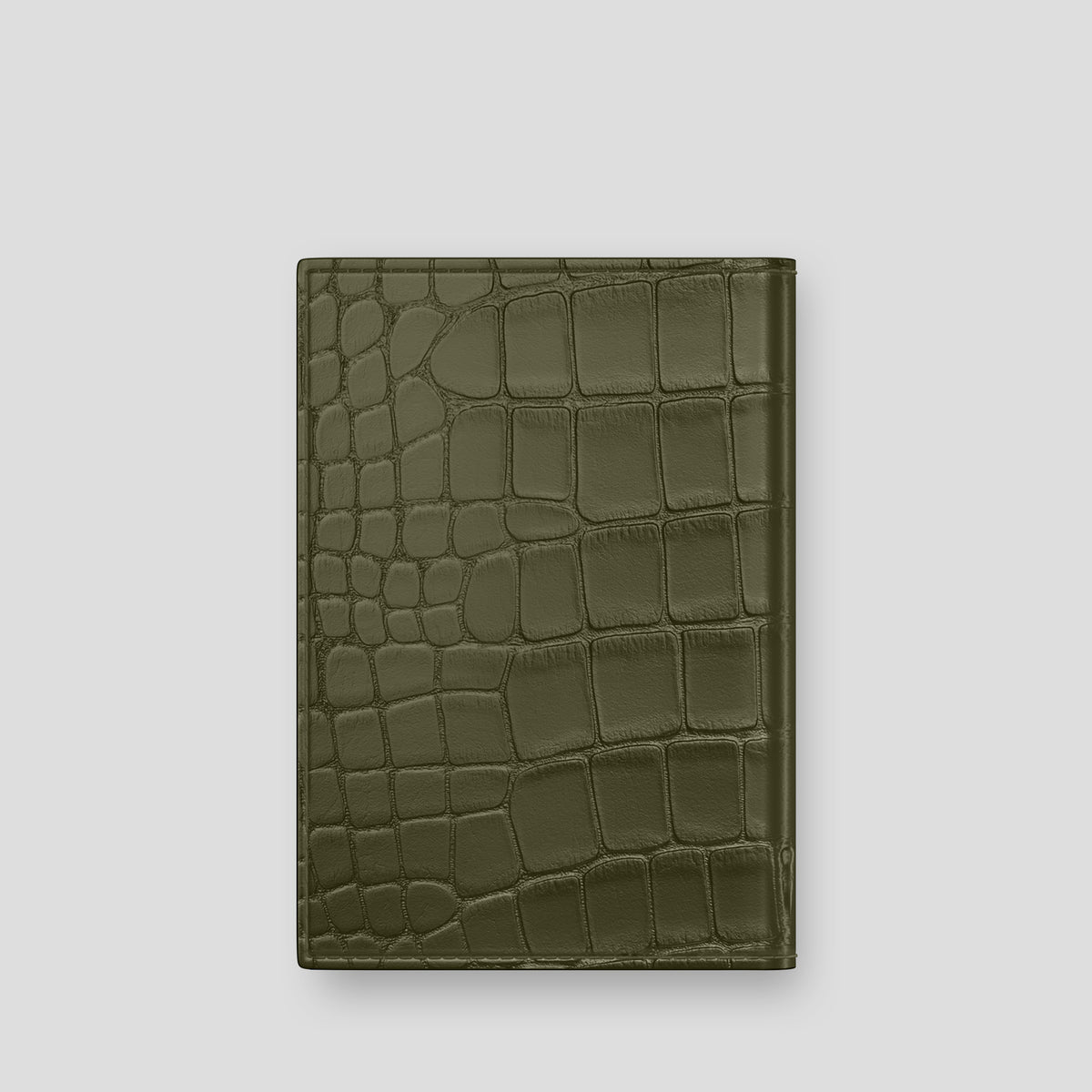 Kaki-Green Passport Cover Alligator -3 | Kaki-Green