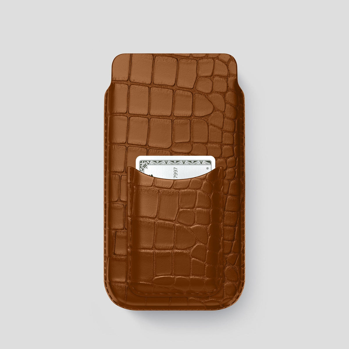 Honey iPhone 15 Pro Pouch Card Case Alligator -1 | Honey