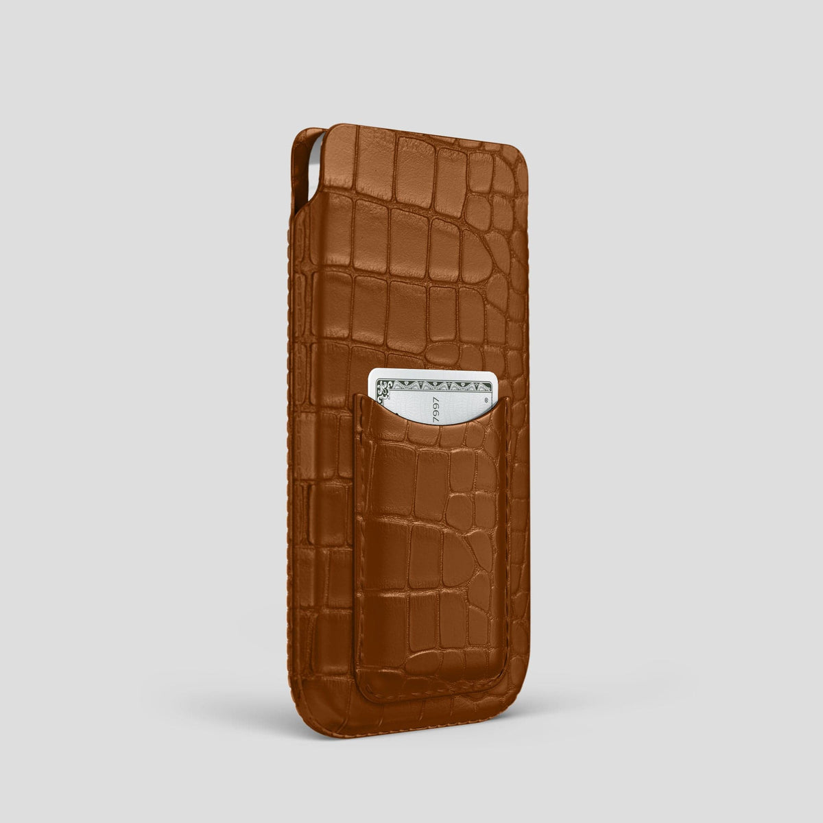 Honey iPhone 15 Pro Pouch Card Case Alligator -2 | Honey