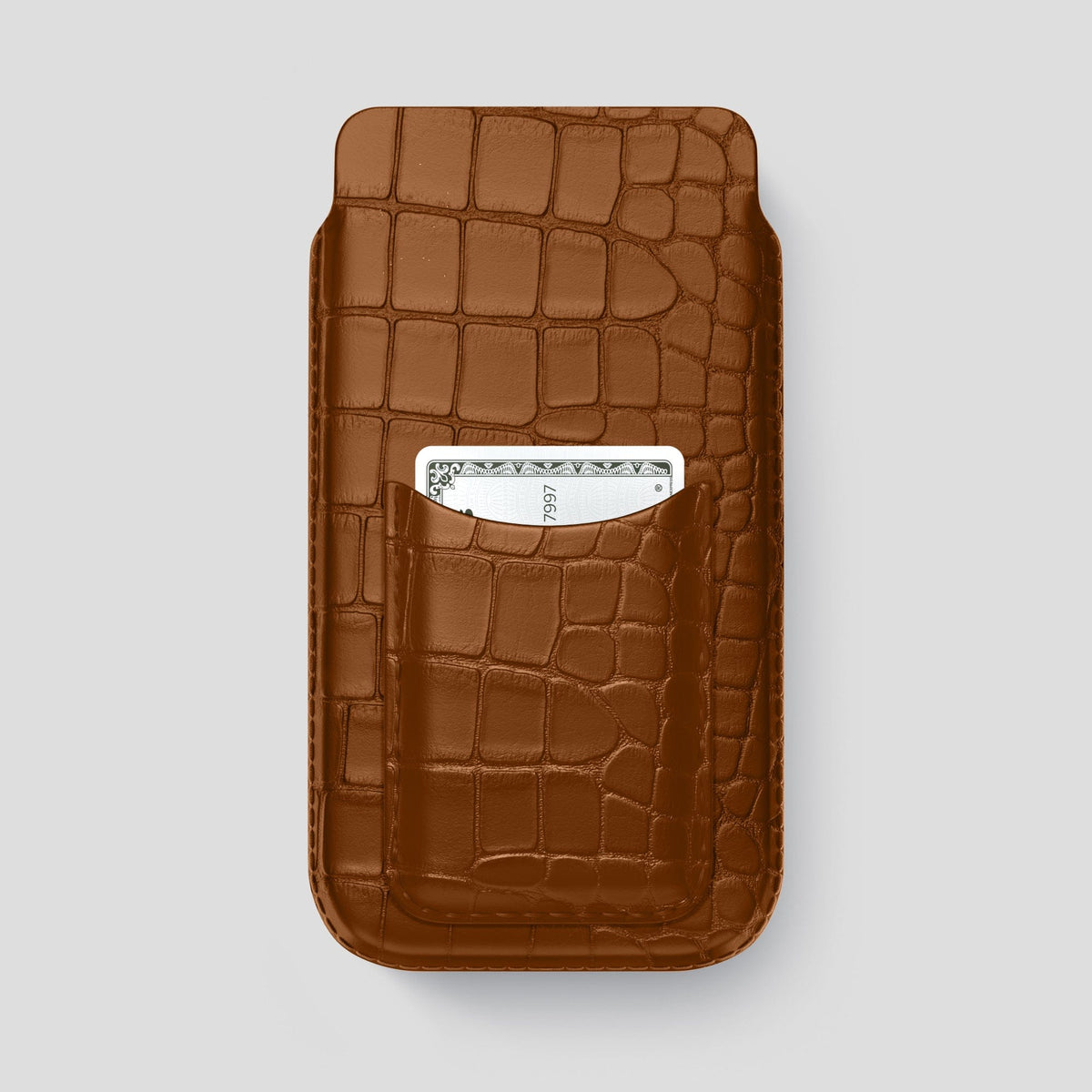 Honey iPhone 15 Pro Max Pouch Card Case Alligator -1 | Honey