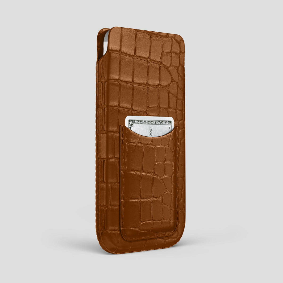 Honey iPhone 15 Pro Max Pouch Card Case Alligator -2 | Honey