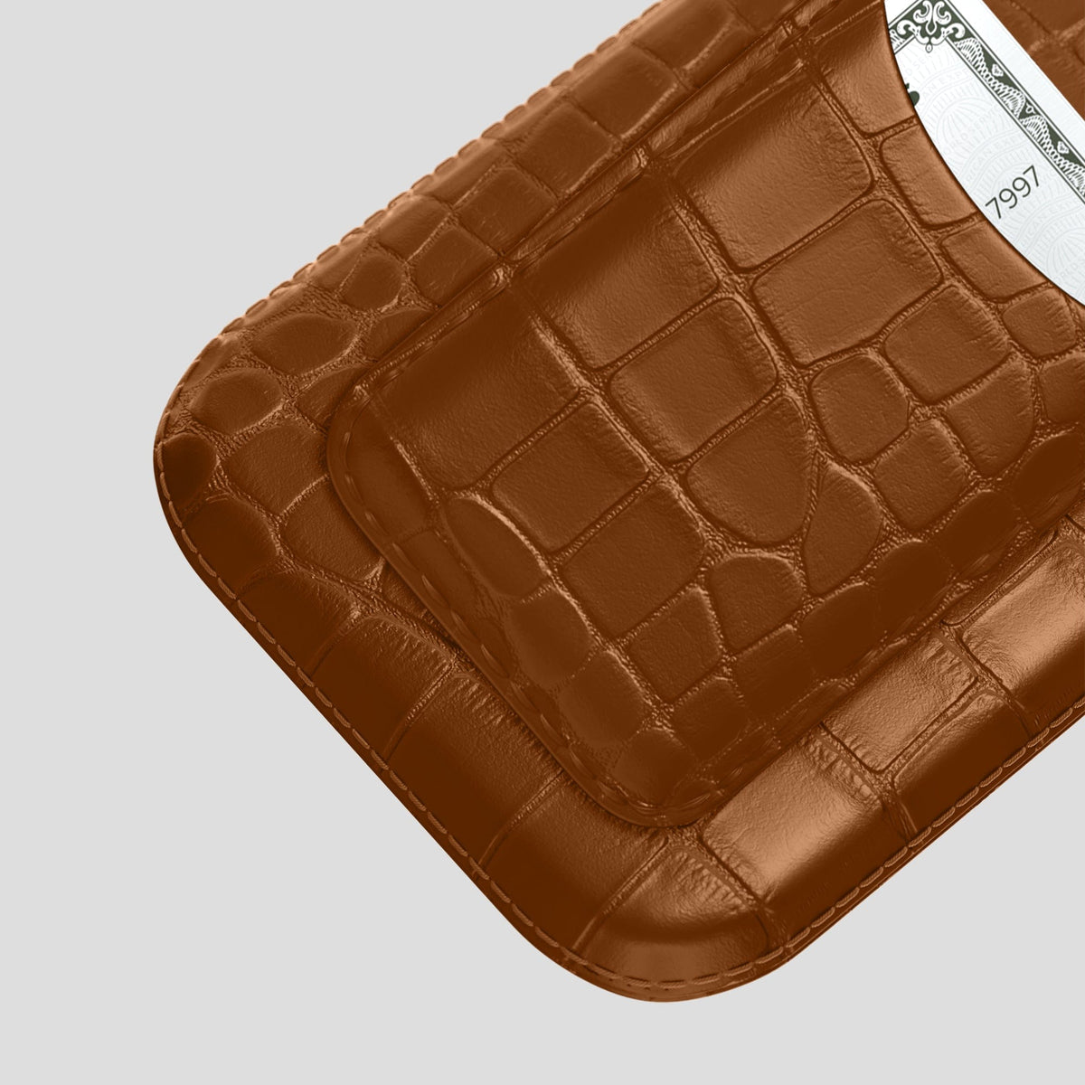Honey iPhone 15 Pro Max Pouch Card Case Alligator -3 | Honey