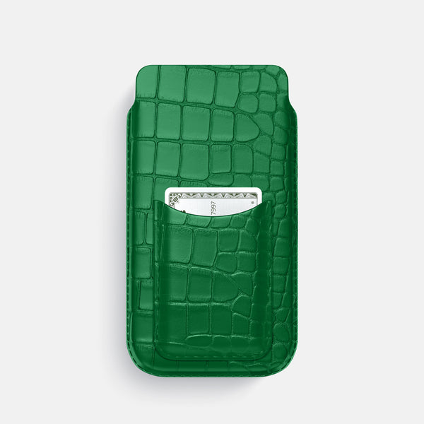 Pouch Card Case For iPhone 16 Pro In Alligator