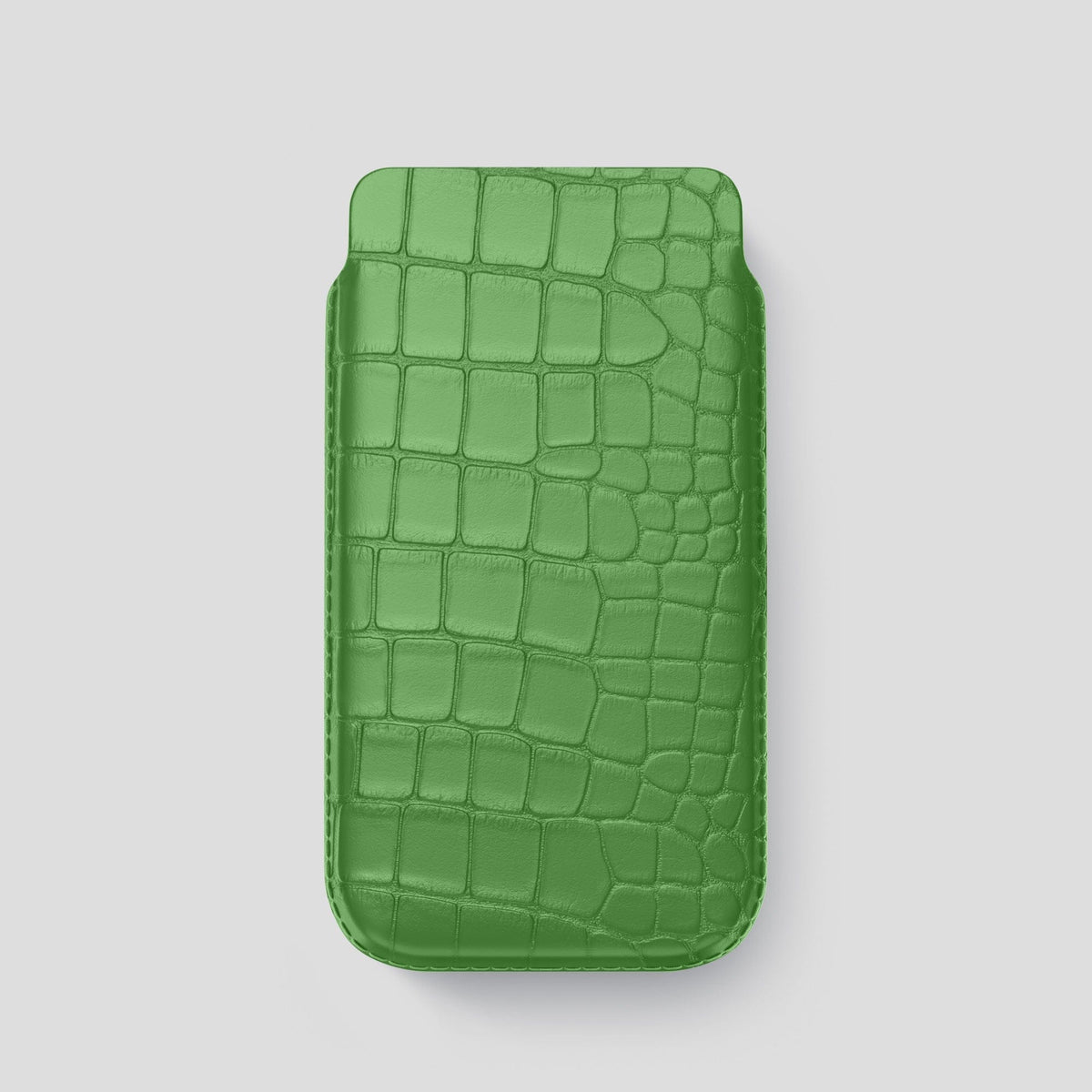 Apple-Green iPhone 14 Pro Pouch Case Alligator -1 | Apple-Green