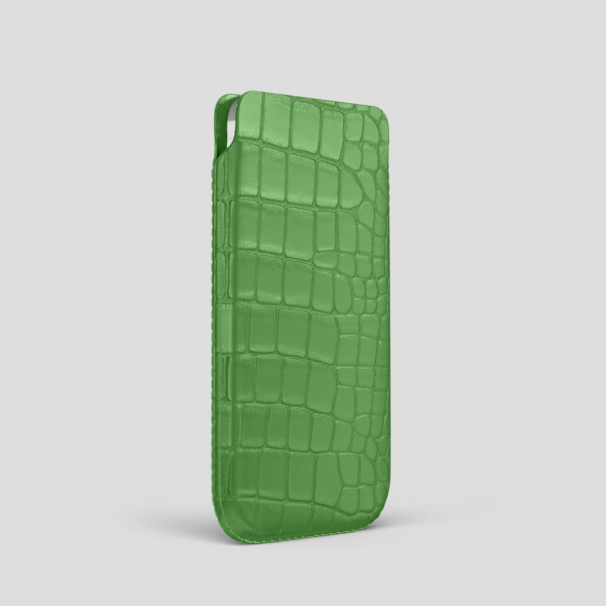 Apple-Green iPhone 14 Pro Pouch Case Alligator -2 | Apple-Green
