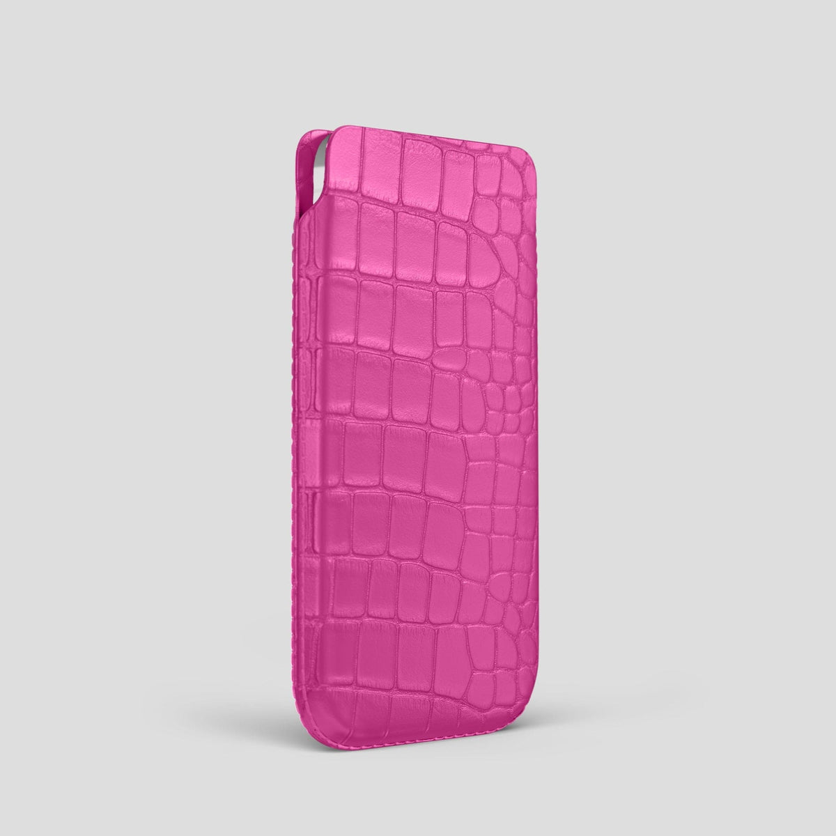 Fuchsia iPhone 14 Pro Pouch Case Alligator -2 | Fuchsia