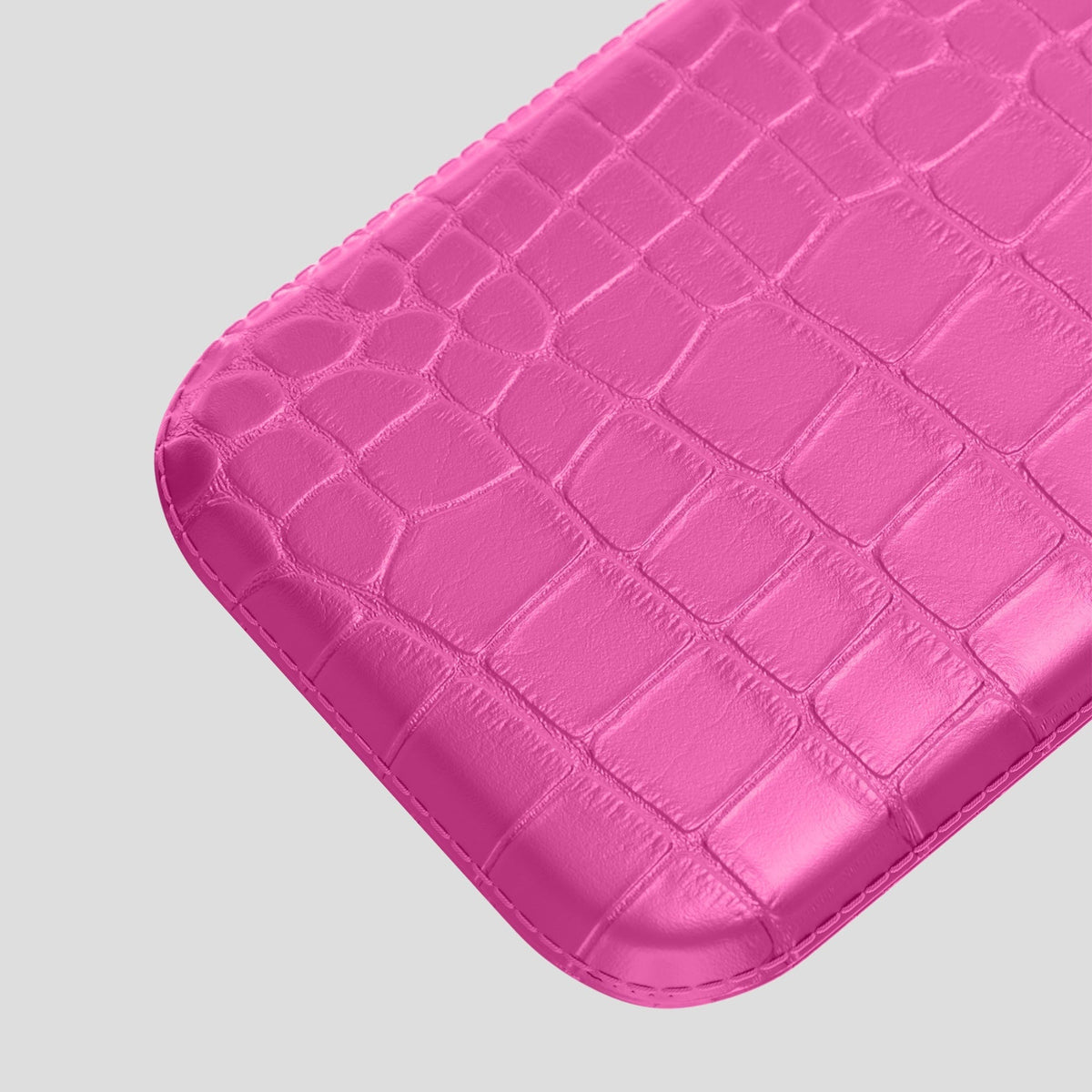 Fuchsia iPhone 14 Pro Pouch Case Alligator -3 | Fuchsia