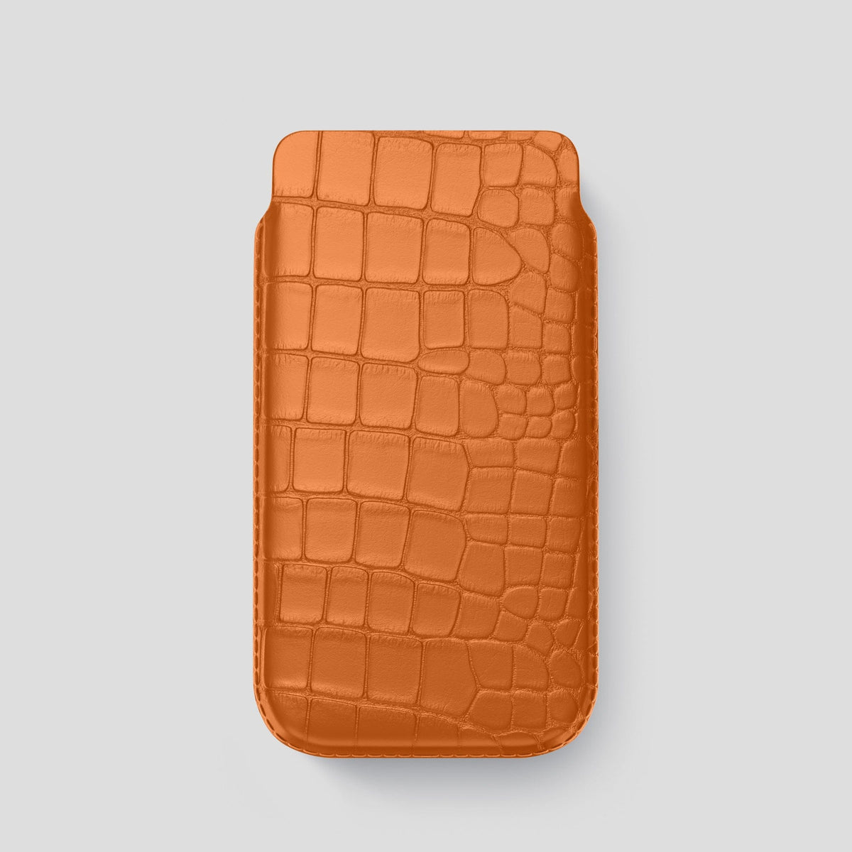 Orange iPhone 14 Pro Pouch Case Alligator -1 | Orange