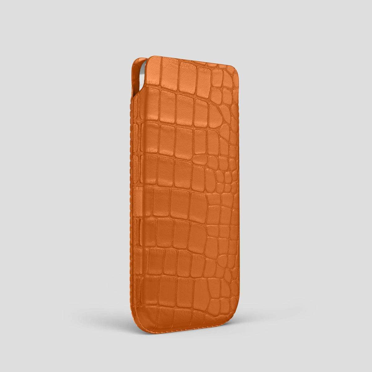 Orange iPhone 14 Pro Pouch Case Alligator -2 | Orange