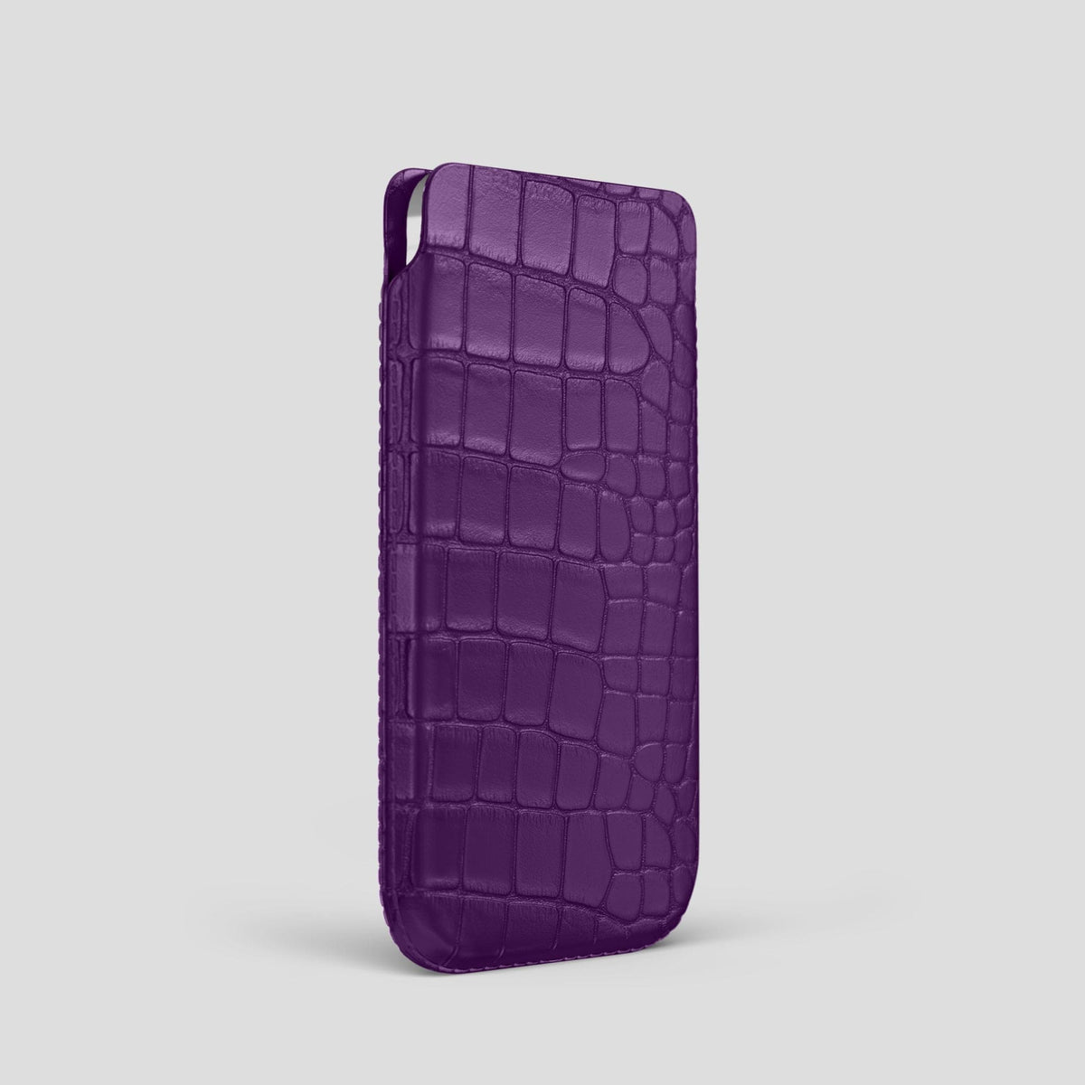 Purple iPhone 14 Pro Pouch Case Alligator -2 | Purple