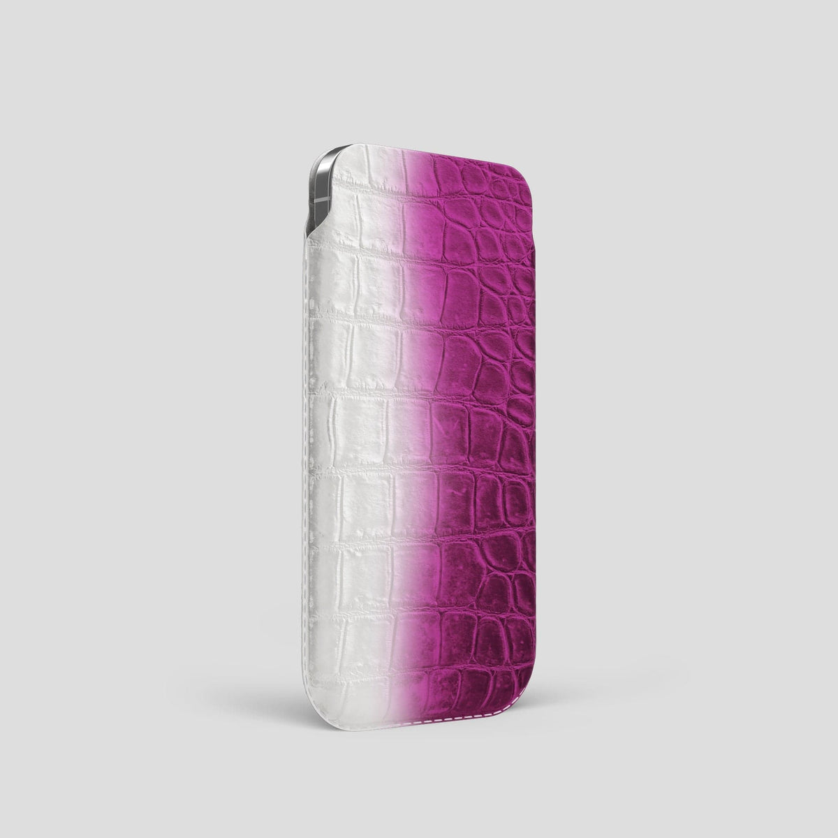 Fuchsia iPhone 14 Pro Himalaya Pouch Case Himalayan Crocodile -2 | Fuchsia