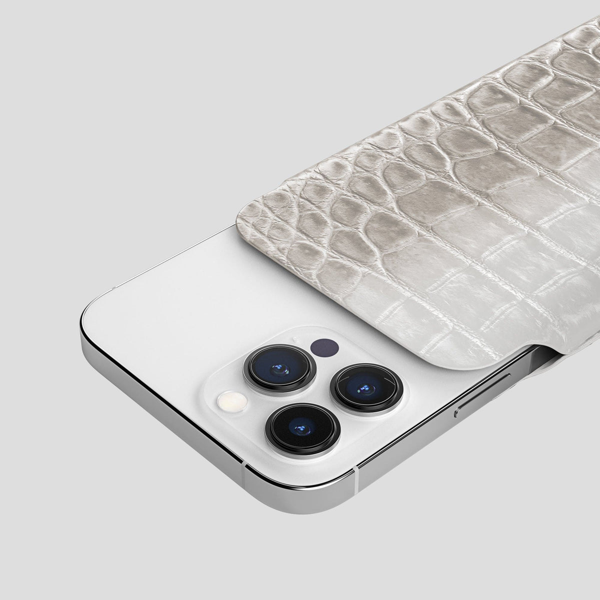 Grey iPhone 14 Pro Himalaya Pouch Case Himalayan Crocodile -5 | Grey