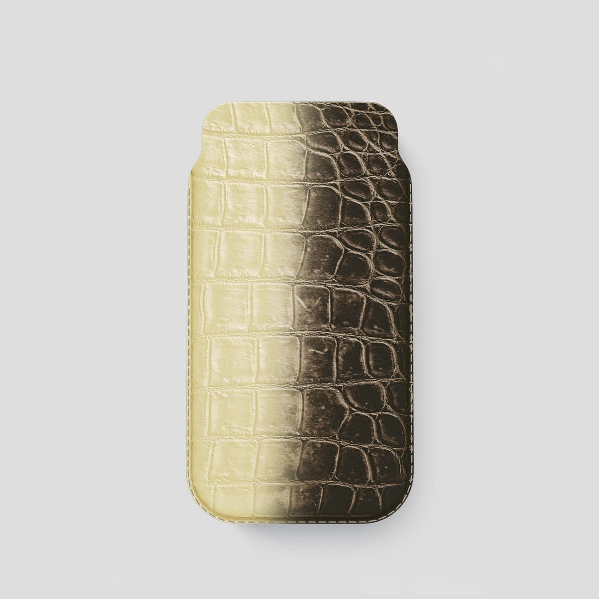 Natural iPhone 14 Pro Himalaya Pouch Case Himalayan Crocodile -1 | Natural