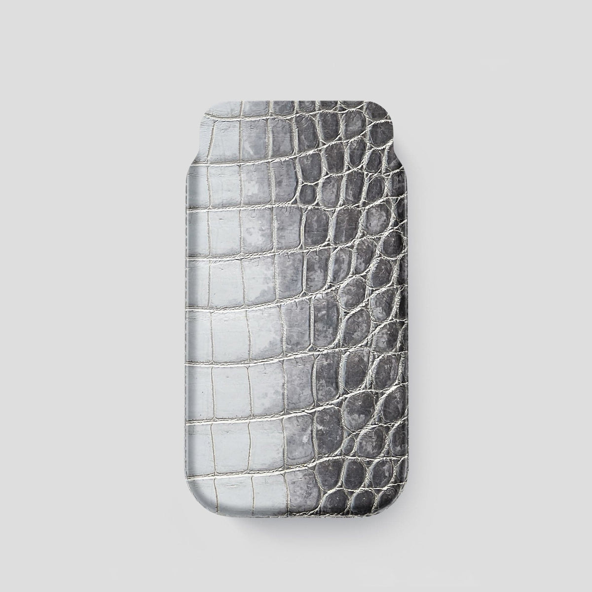 Silver iPhone 14 Pro Himalaya Pouch Case Himalayan Crocodile -1 | Silver