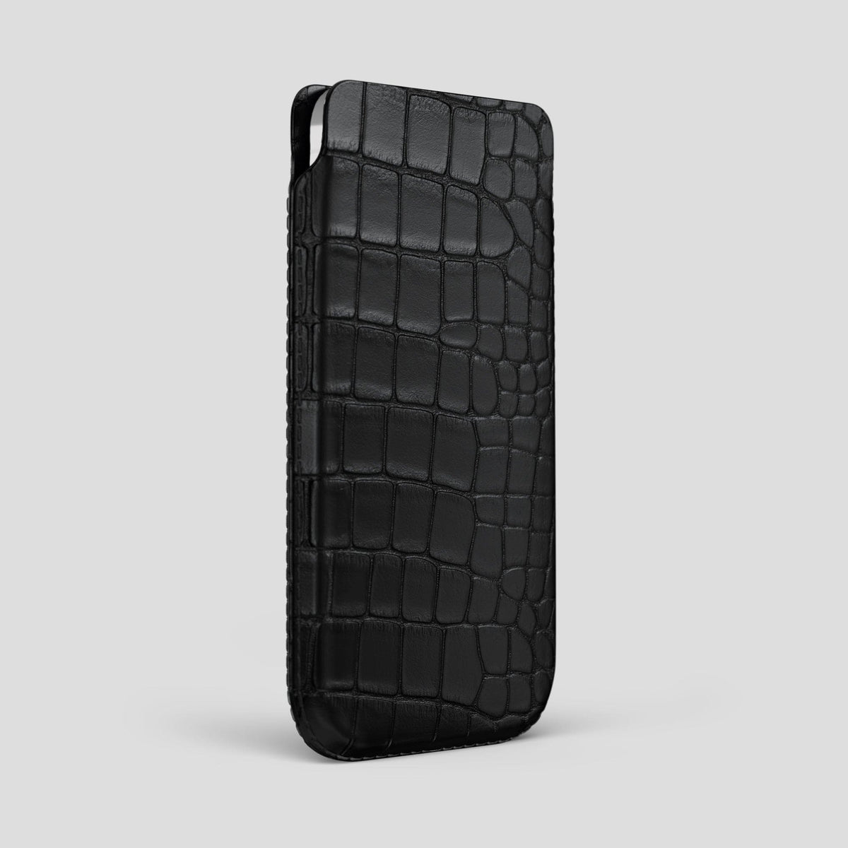 Black iPhone 14 Pro Max Pouch Case Alligator -2 | Black