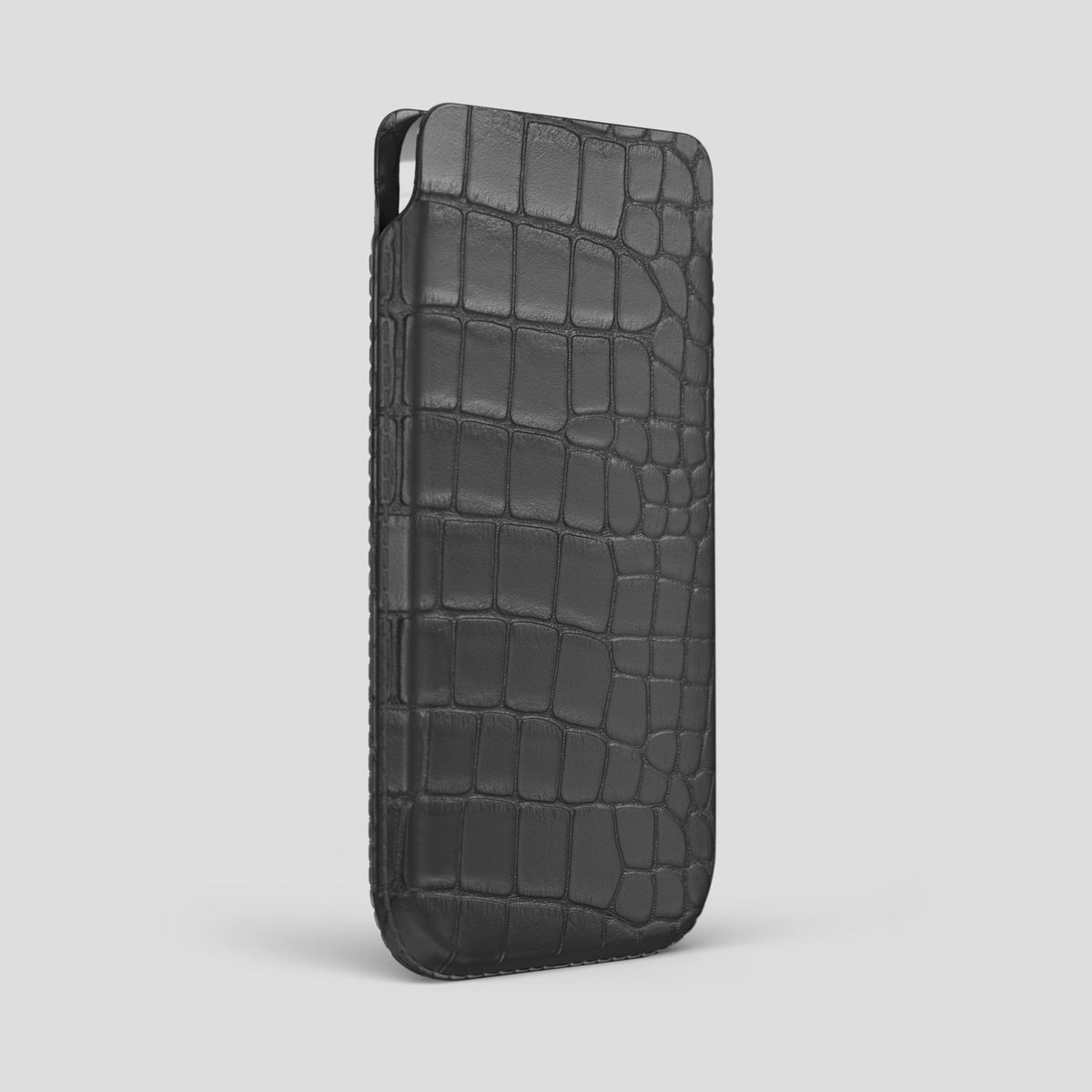 Grey iPhone 14 Pro Max Pouch Case Alligator -2 | Grey