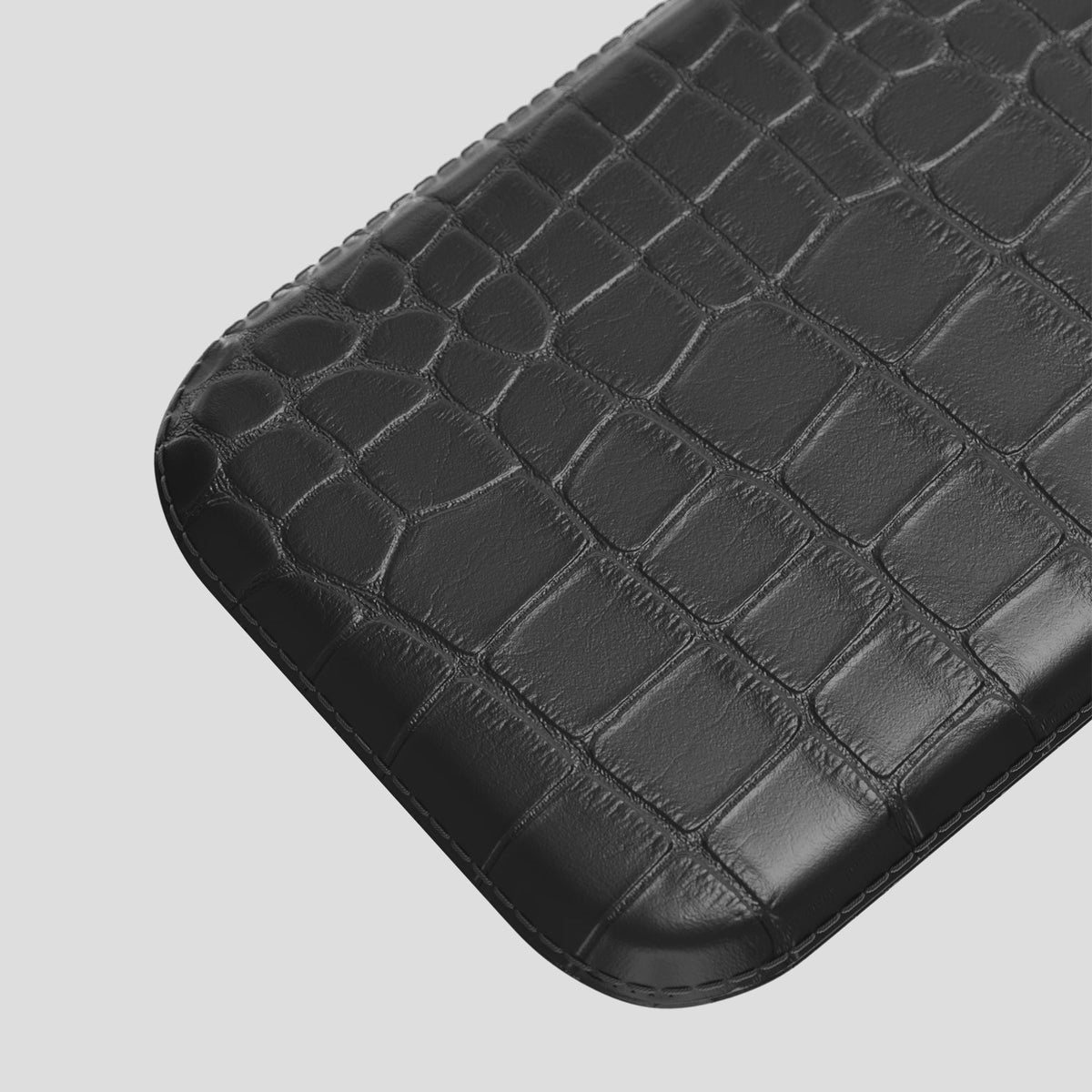 Grey iPhone 14 Pro Max Pouch Case Alligator -3 | Grey
