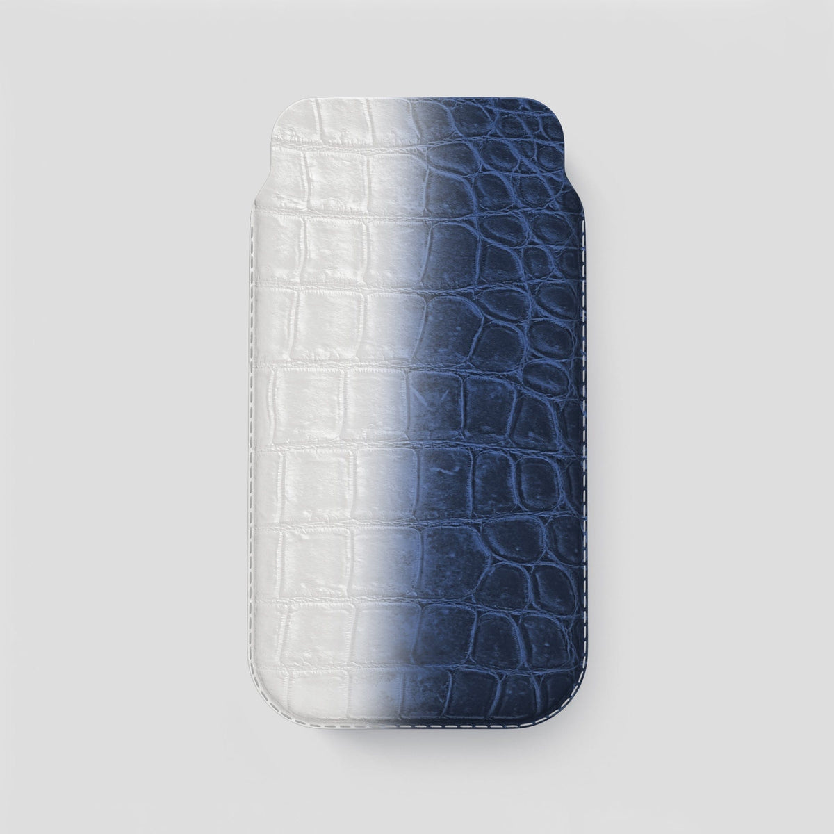 Navy Blue iPhone 14 Pro Max Himalaya Pouch Case Himalayan Crocodile -1 | Navy-Blue