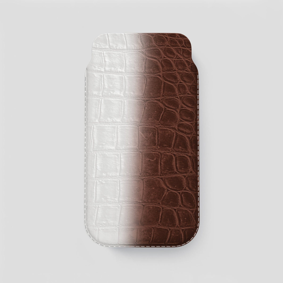 Dark Brown iPhone 14 Pro Max Himalaya Pouch Case Himalayan Crocodile -1 | Dark-Brown