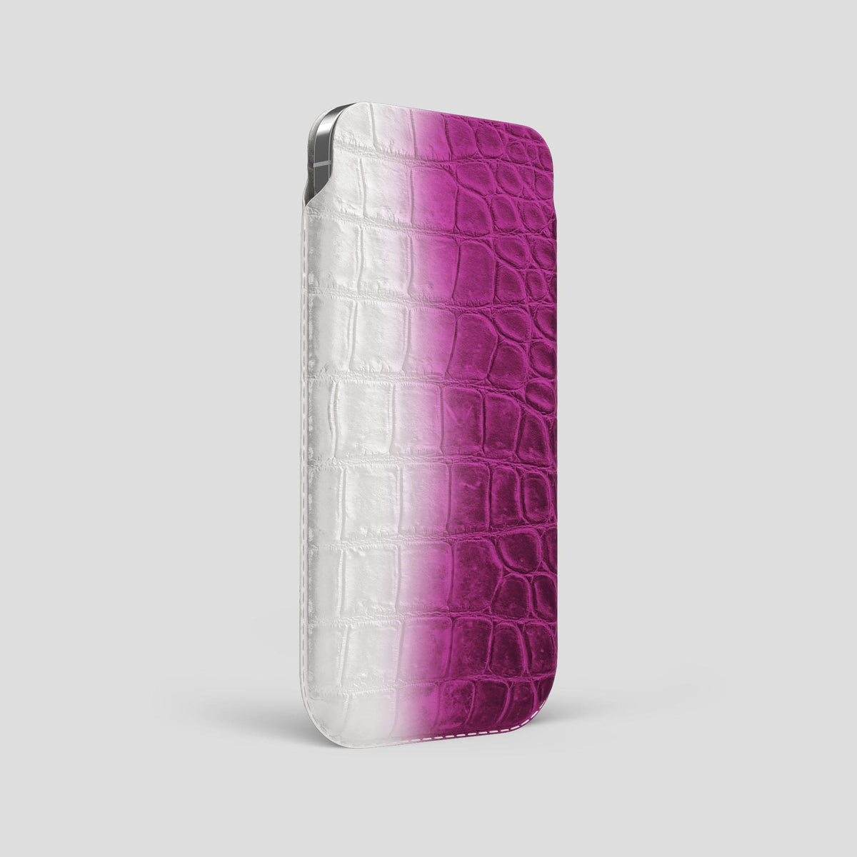 Fuchsia iPhone 14 Pro Max Himalaya Pouch Case Himalayan Crocodile -2 | Fuchsia