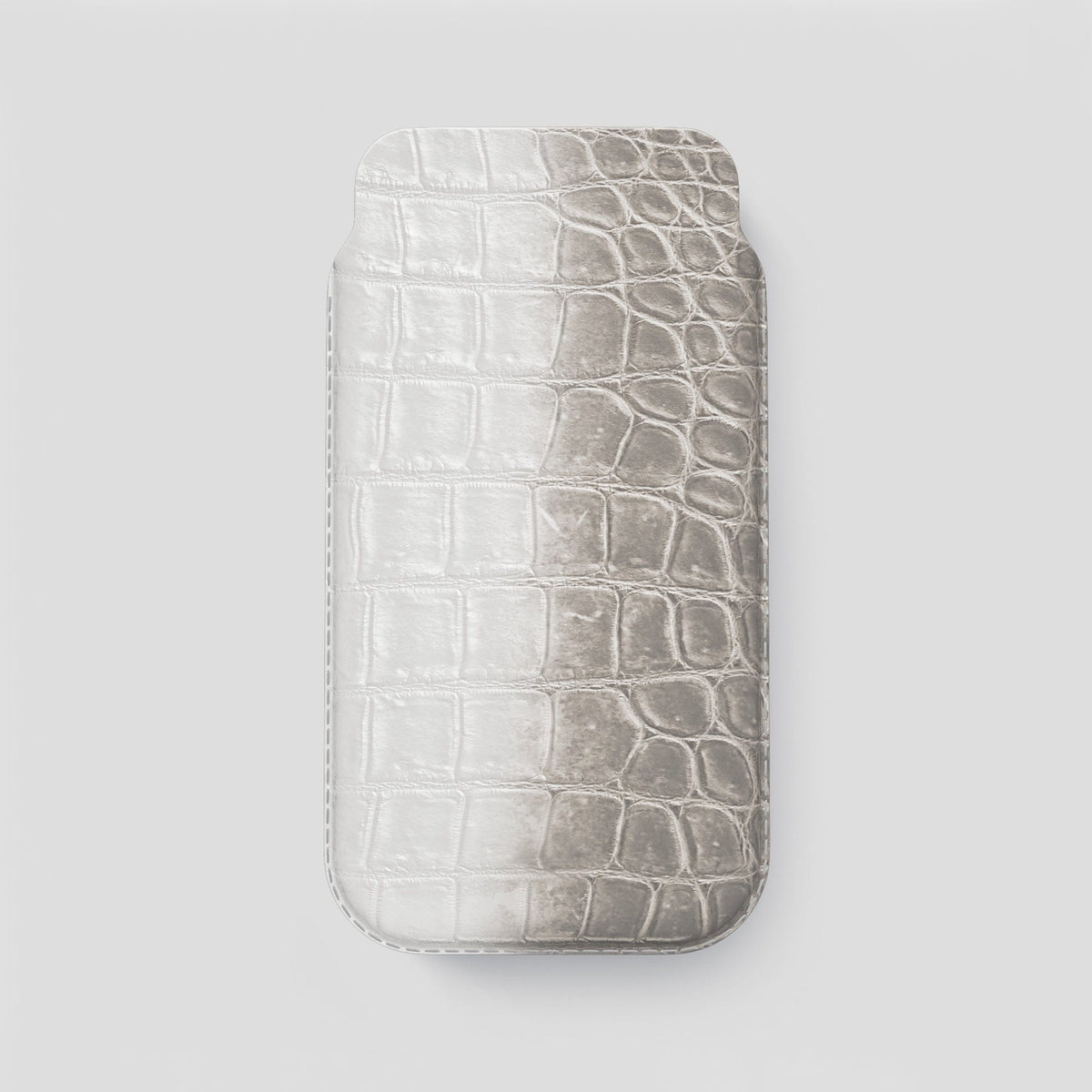 Grey iPhone 14 Pro Max Himalaya Pouch Case Himalayan Crocodile -1 | Grey