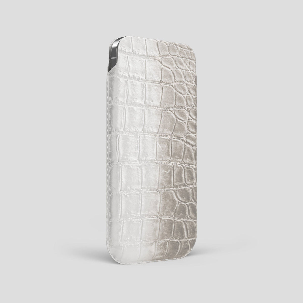 Grey iPhone 14 Pro Max Himalaya Pouch Case Himalayan Crocodile -2 | Grey