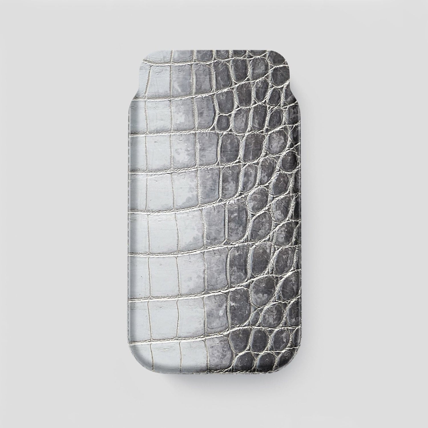 Silver iPhone 14 Pro Max Himalaya Pouch Case Himalayan Crocodile -1 | Silver