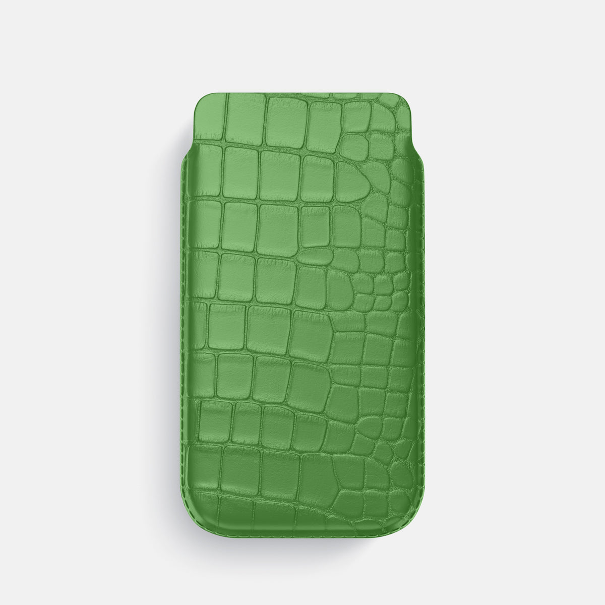 Apple-Green iPhone 16 Pro Pouch Case Alligator -1 | Apple-Green
