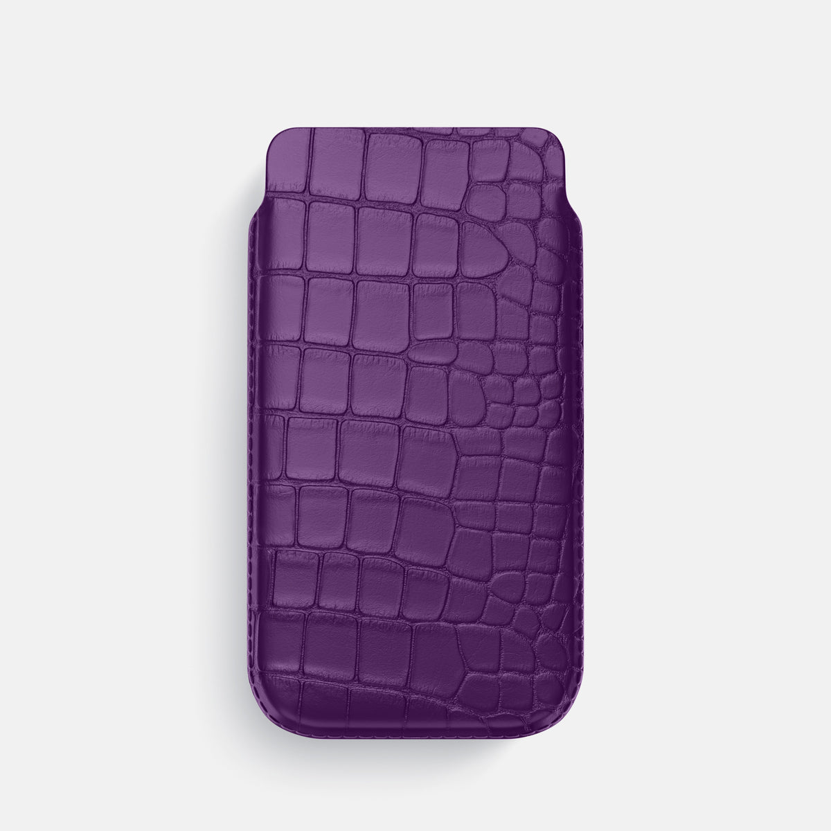 Purple iPhone 16 Pro Pouch Case Alligator -1 | Purple