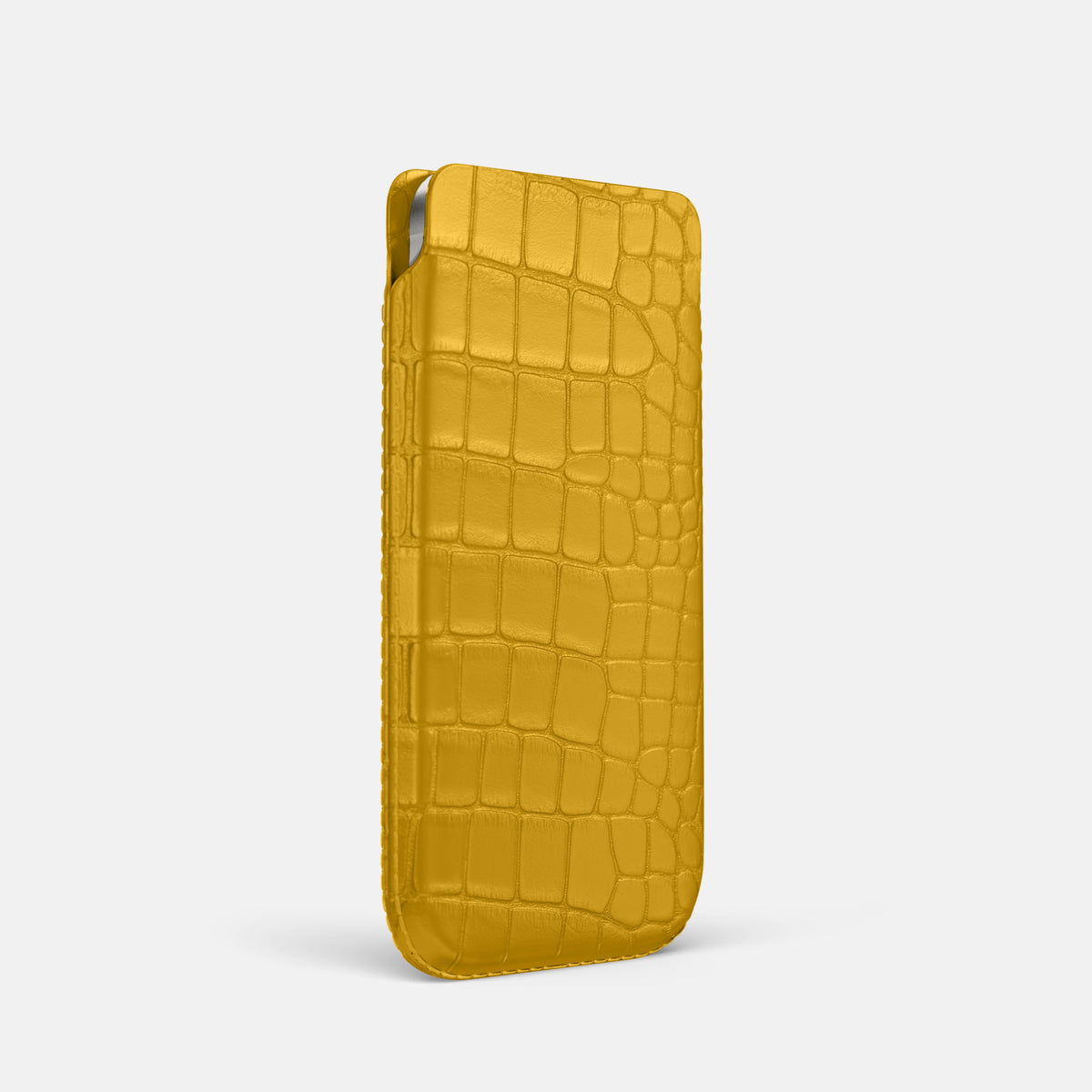 Yellow iPhone 16 Pro Pouch Case Alligator -2 | Yellow