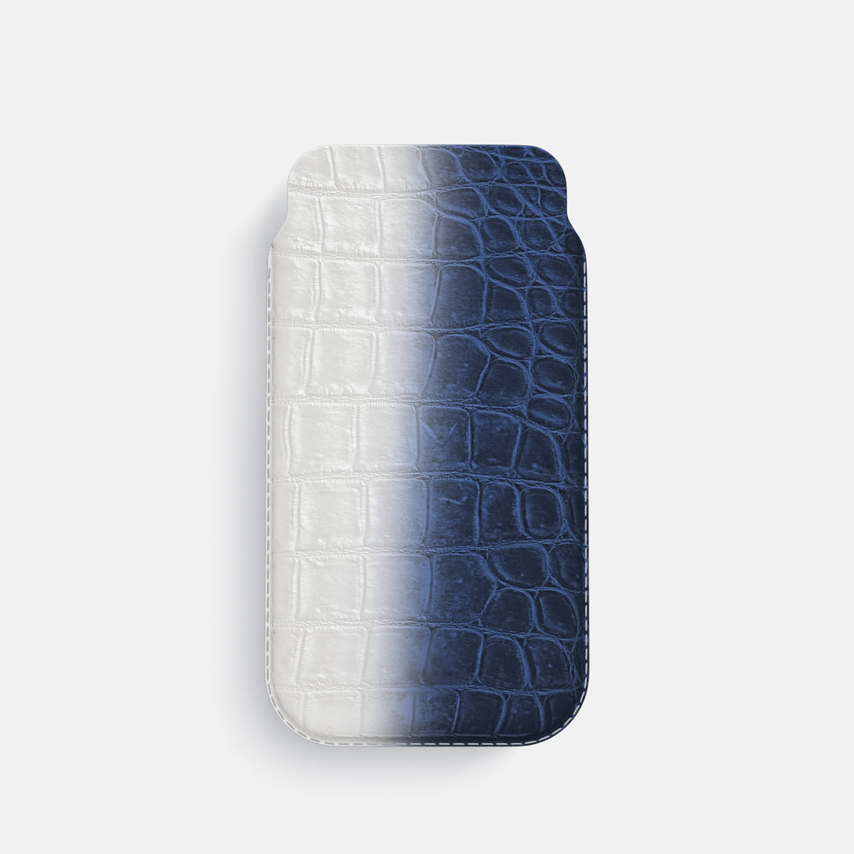 Navy Blue iPhone 16 Pro Pouch Case Himalayan Crocodile -1 | Navy-Blue