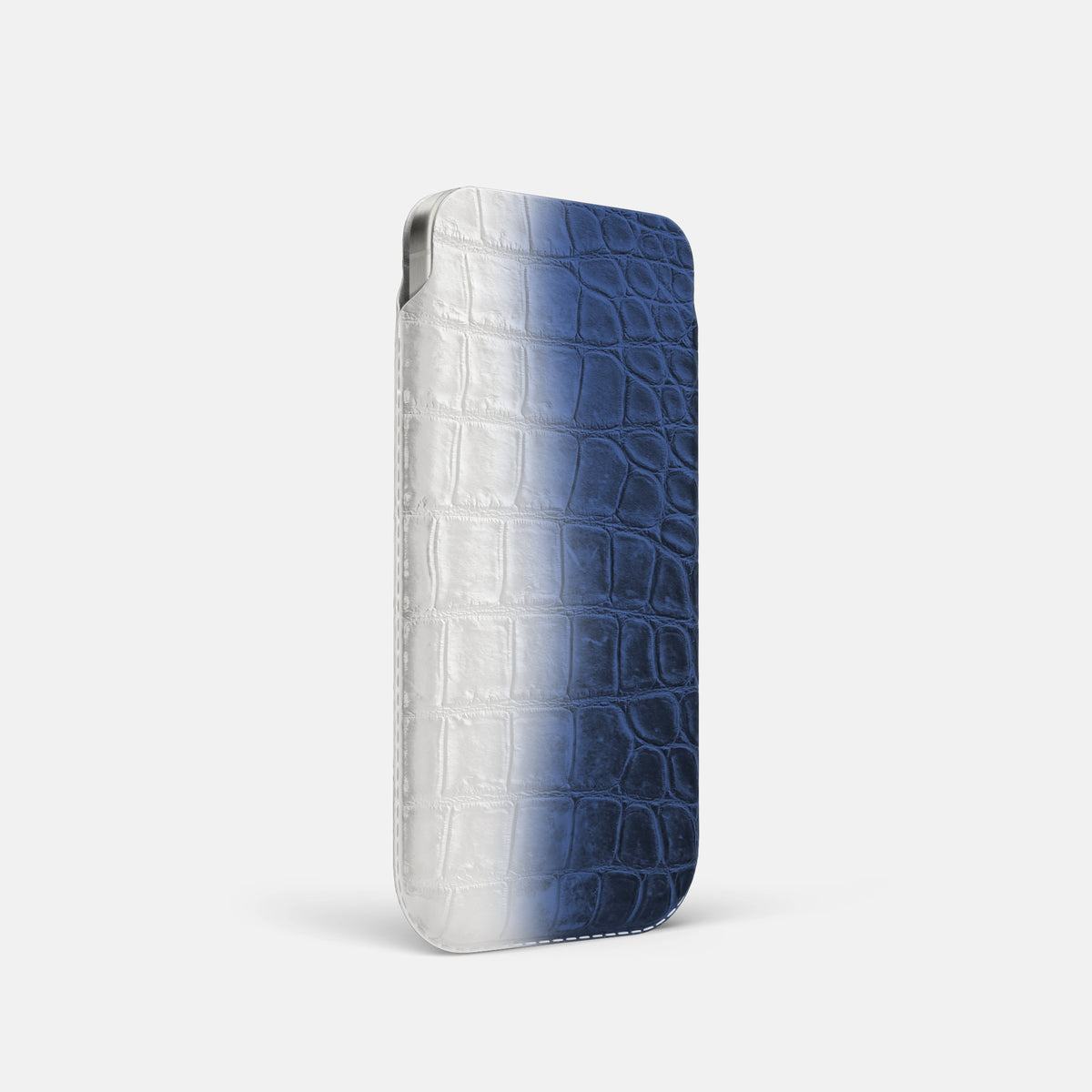 Navy Blue iPhone 16 Pro Pouch Case Himalayan Crocodile -2 | Navy-Blue
