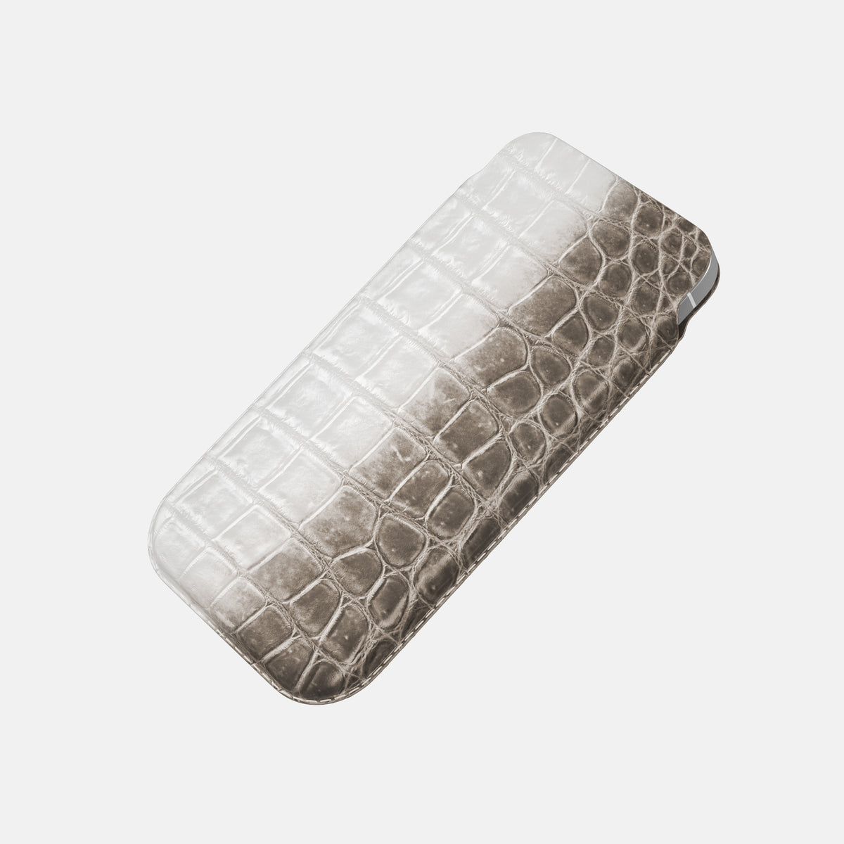 Dark-Brown iPhone 16 Pro Pouch Case Himalayan Crocodile -4 | Dark-Brown